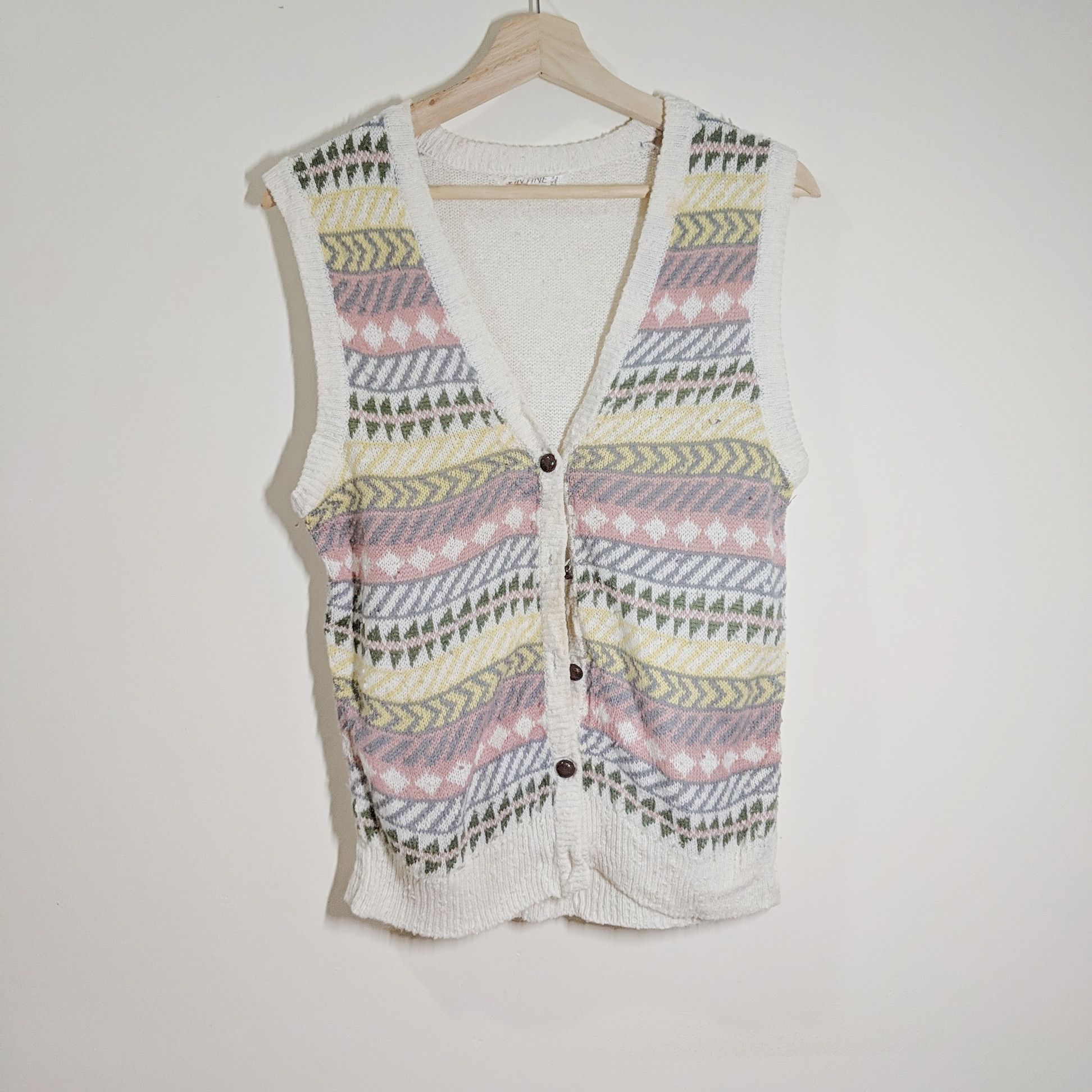 Japanese Brand × Vintage Vintage Vintine Korea Sleeveless Knitwear Jumper Size US S / EU 44-46 / 1 - 6 Thumbnail