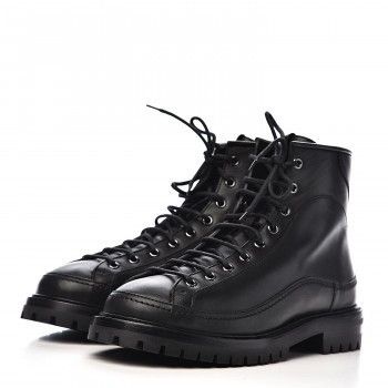 image of Valentino Rockstud Combat Boots in Black, Men's (Size 12)