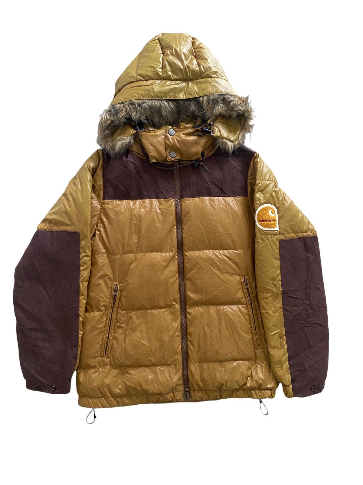 Carhartt Vintage Carhart Sofileta Down Puffer Jacket desgin Hoodie Size US L / EU 52-54 / 3 - 3 Thumbnail