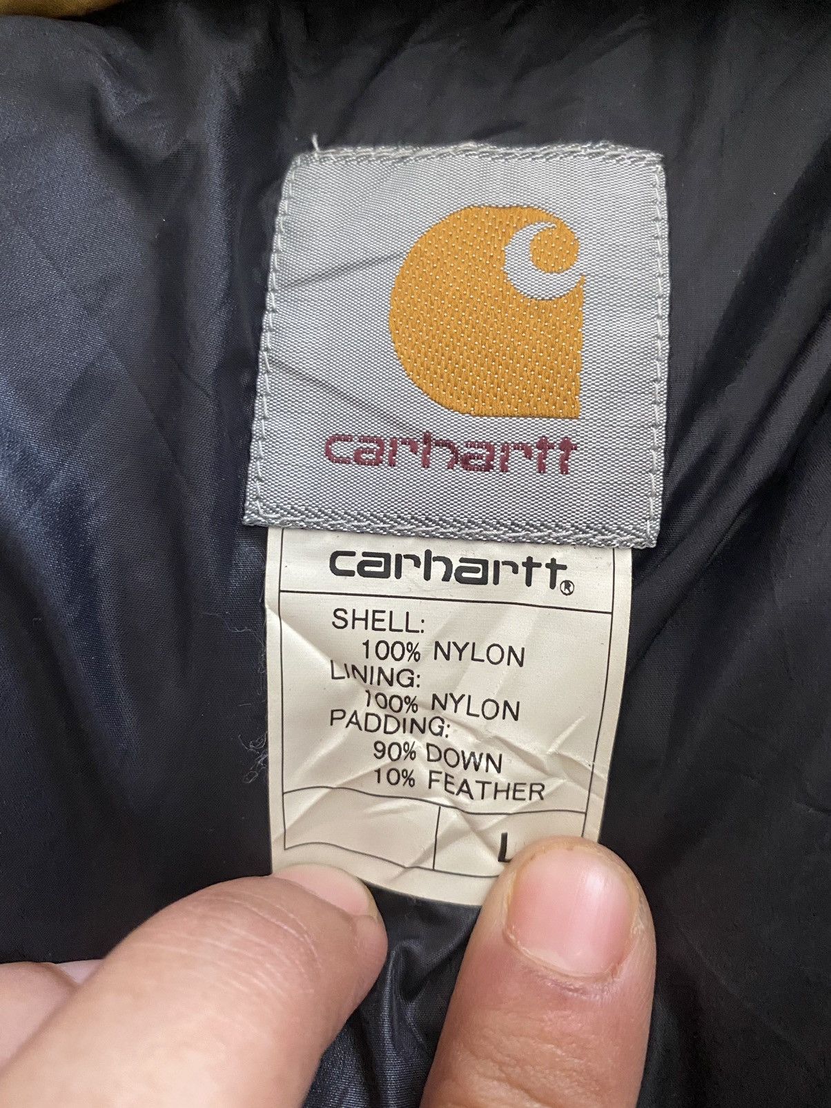 Carhartt Vintage Carhart Sofileta Down Puffer Jacket desgin Hoodie Size US L / EU 52-54 / 3 - 13 Thumbnail