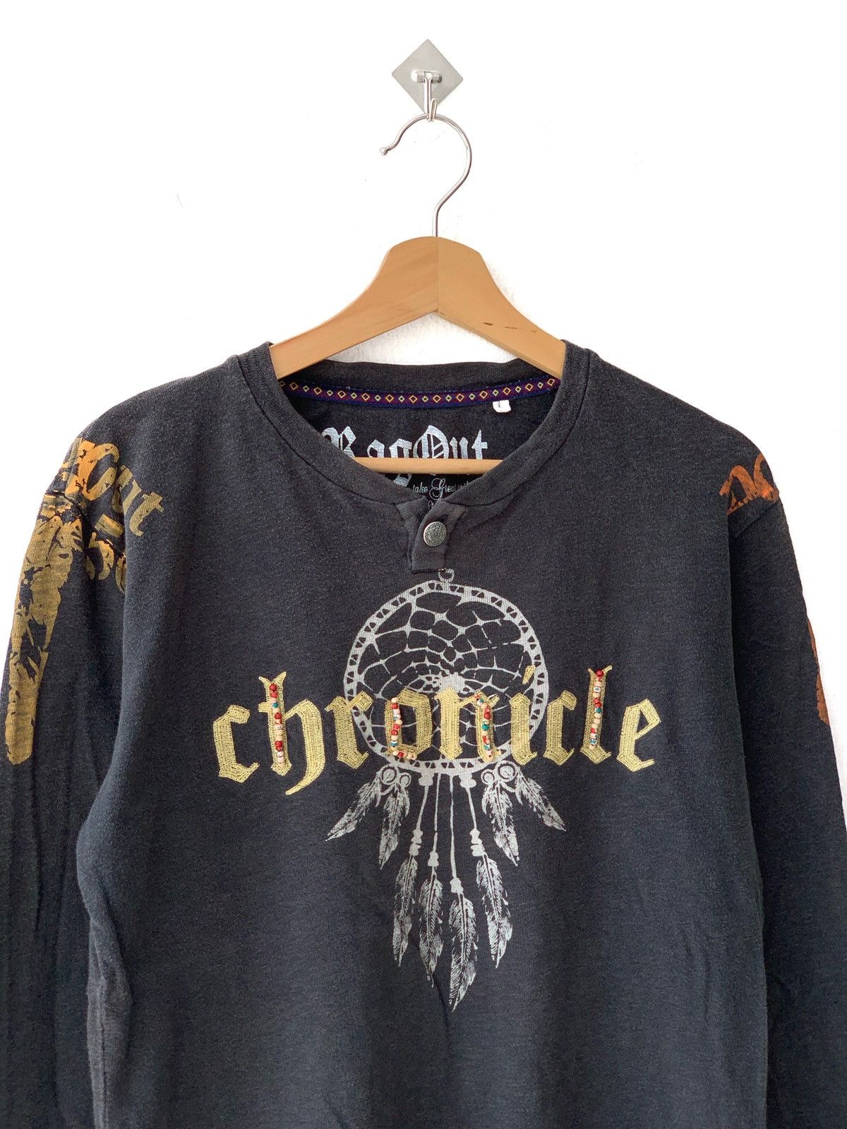 Japanese Brand Ragout Chronicle Spellout Longsleeve Tee Size US S / EU 44-46 / 1 - 3 Thumbnail