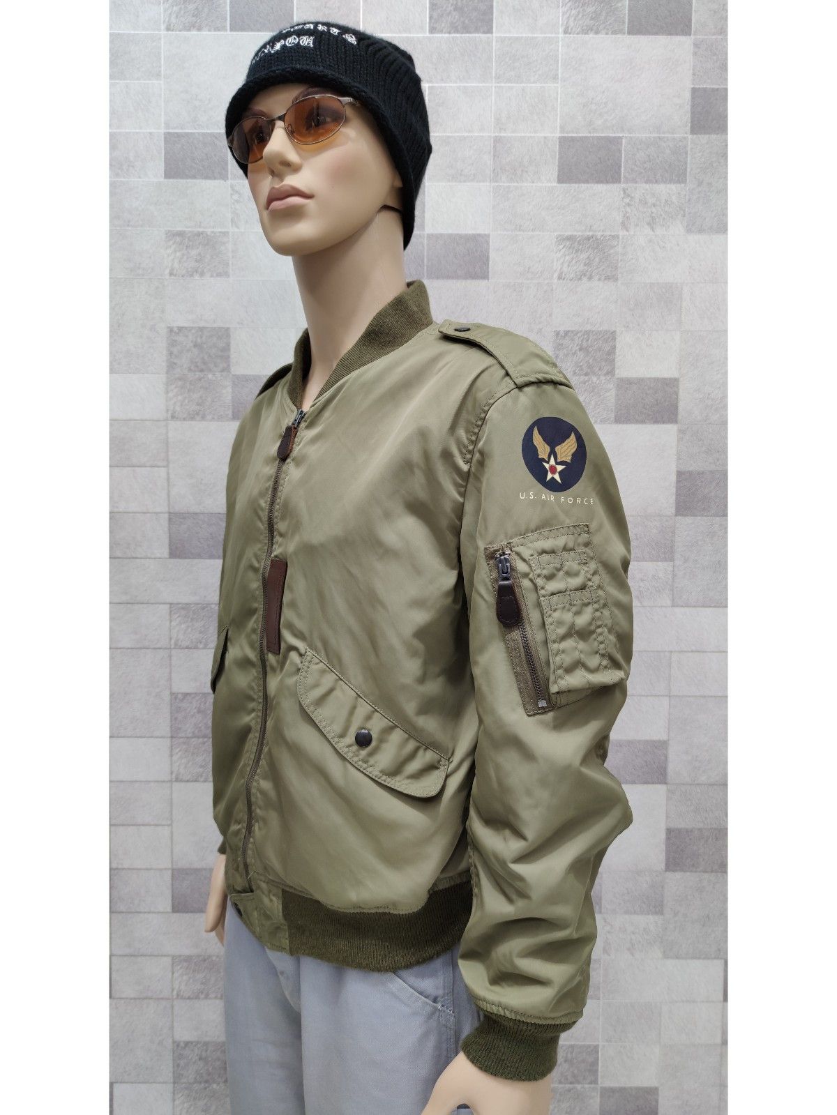 Buzz Rickson's U.S Forces L-2 Flight Jacket Houston Military Inc Size US M / EU 48-50 / 2 - 2 Thumbnail