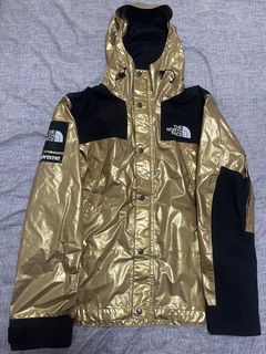 Supreme the north face metallic mountain clearance parka gold