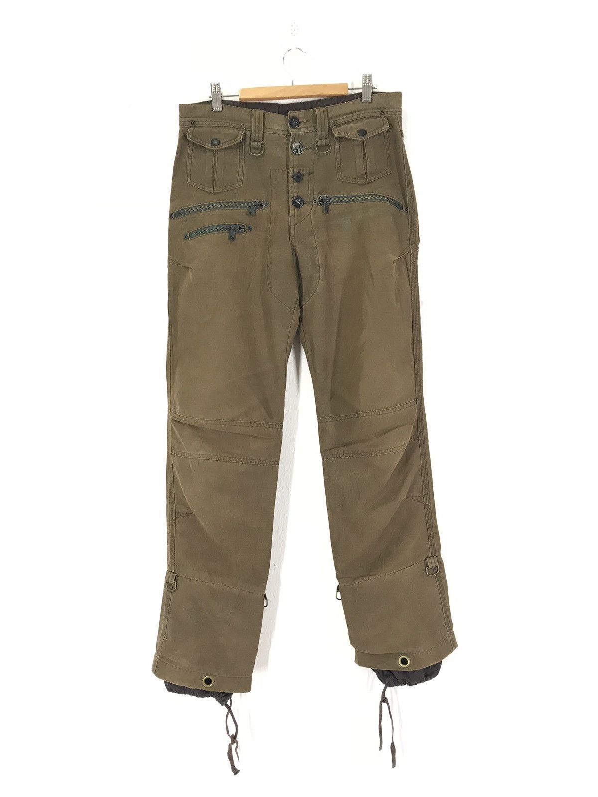 image of Ppfm x Tornado Mart Japan Vintage Japan Brand Military Zipper Trousers in Brown, Men's (Size 31)