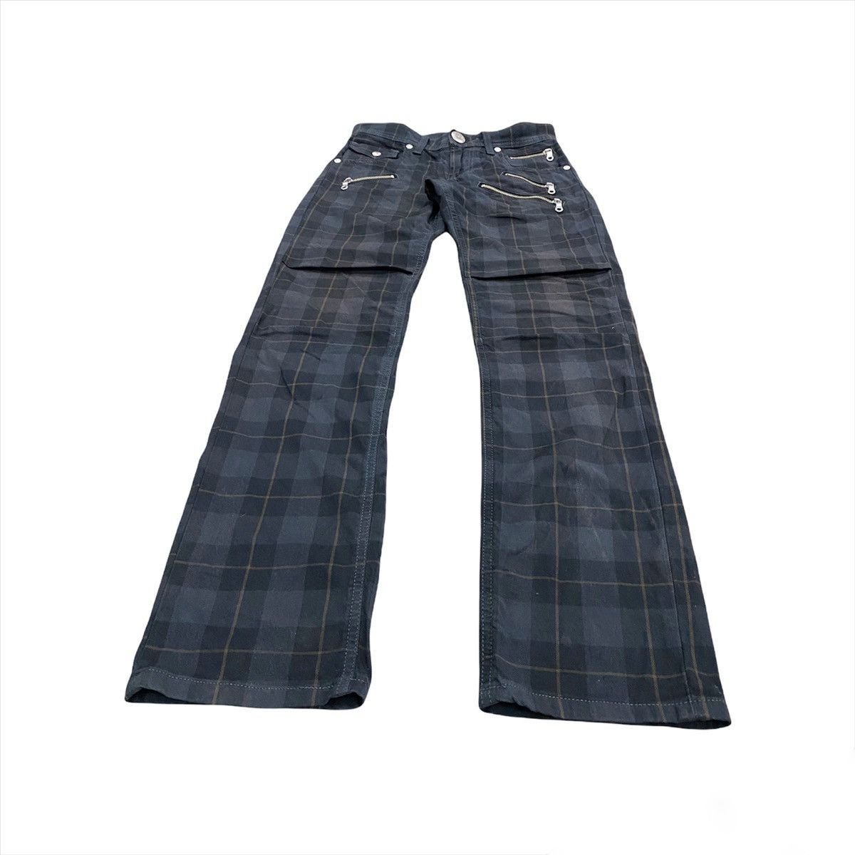 Japanese Brand × Lee × Seditionaries CHECKERED LEE BUCKLE BACK MULTI ZIPPER BONDAGE PANT Size US 27 - 3 Thumbnail