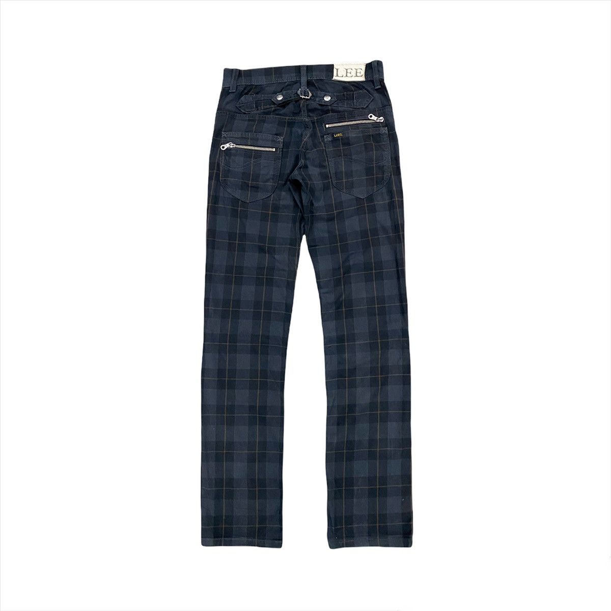 Japanese Brand × Lee × Seditionaries CHECKERED LEE BUCKLE BACK MULTI ZIPPER BONDAGE PANT Size US 27 - 2 Thumbnail