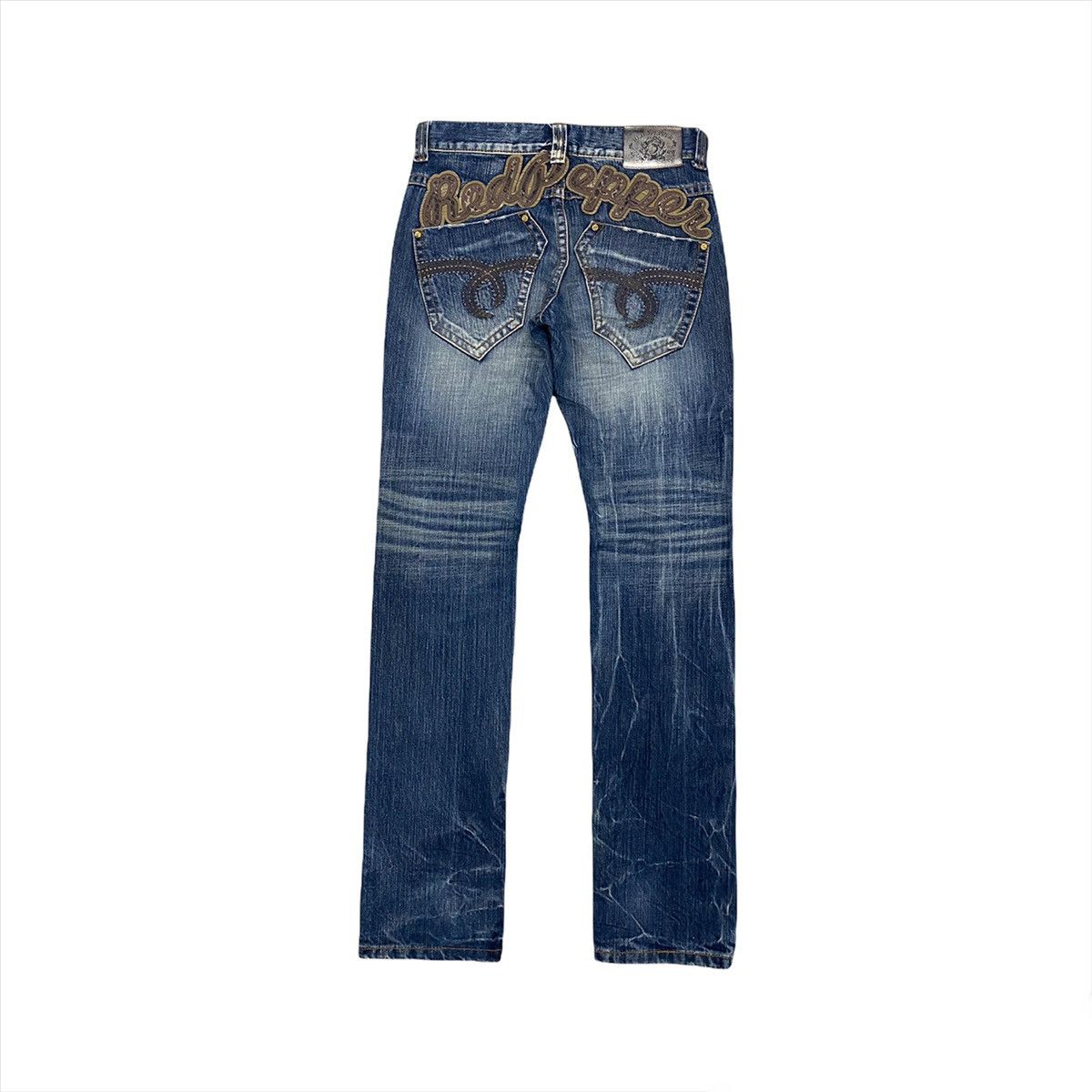 Hysteric Glamour × Japanese Brand VINTAGE RED PEPPER SPELL OUT DISTRESSED DENIM PANT Size US 30 / EU 46 - 2 Thumbnail