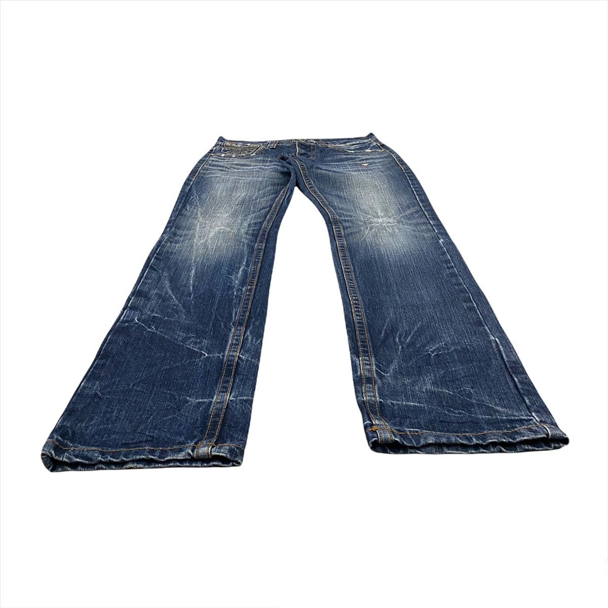 Hysteric Glamour × Japanese Brand VINTAGE RED PEPPER SPELL OUT DISTRESSED DENIM PANT Size US 30 / EU 46 - 3 Thumbnail