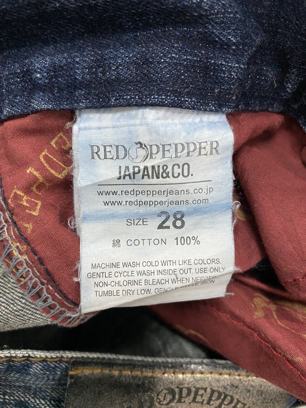 Hysteric Glamour × Japanese Brand VINTAGE RED PEPPER SPELL OUT DISTRESSED DENIM PANT Size US 30 / EU 46 - 11 Thumbnail