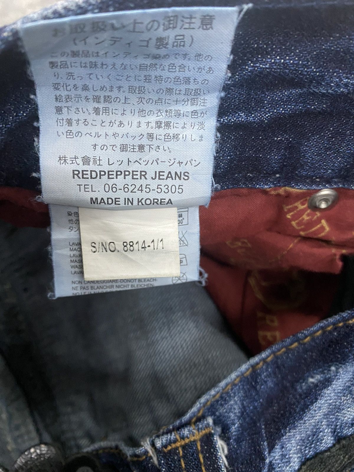 Japanese Brand DISTRESSED RED PEPPER STUDDED PUNK DENIM PANT Size US 30 / EU 46 - 10 Thumbnail