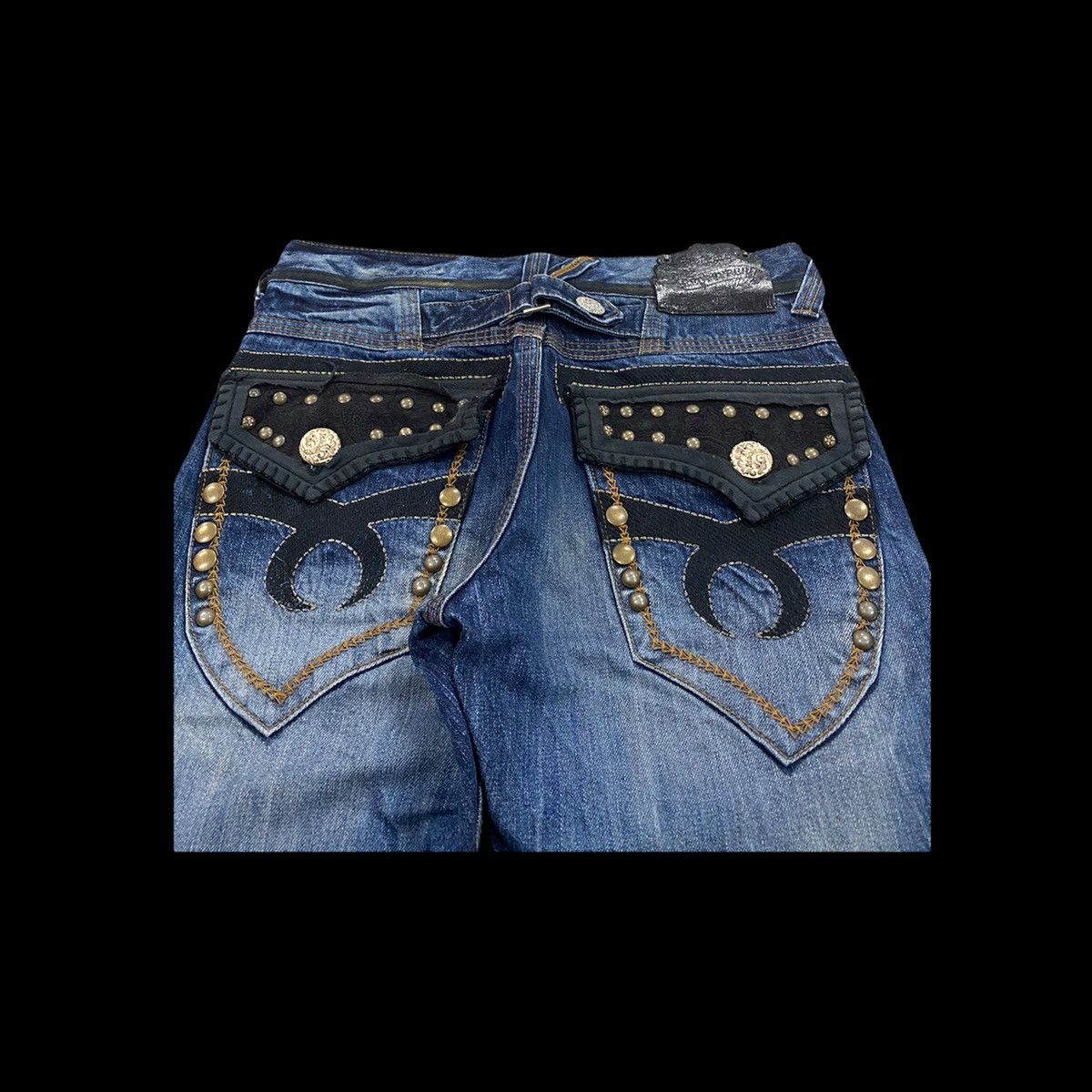 Japanese Brand DISTRESSED RED PEPPER STUDDED PUNK DENIM PANT Size US 30 / EU 46 - 5 Thumbnail