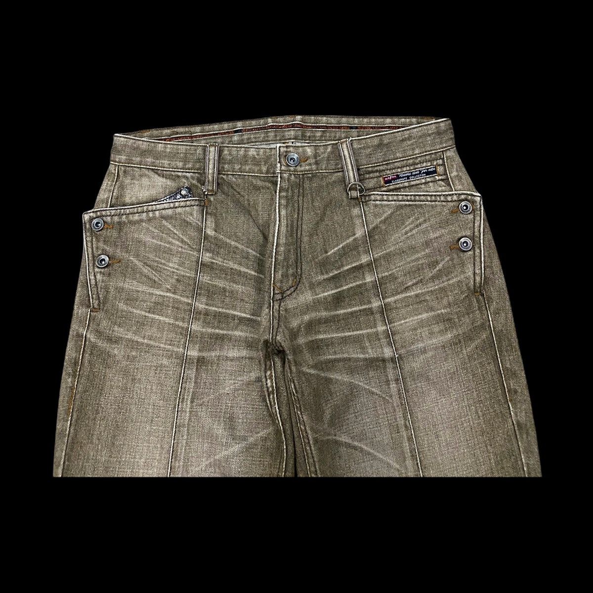 Japanese Brand DISTRESSED DENIM PANT ELABORATE COLLECTION by NICOLE FOR MEN Size US 31 - 4 Thumbnail