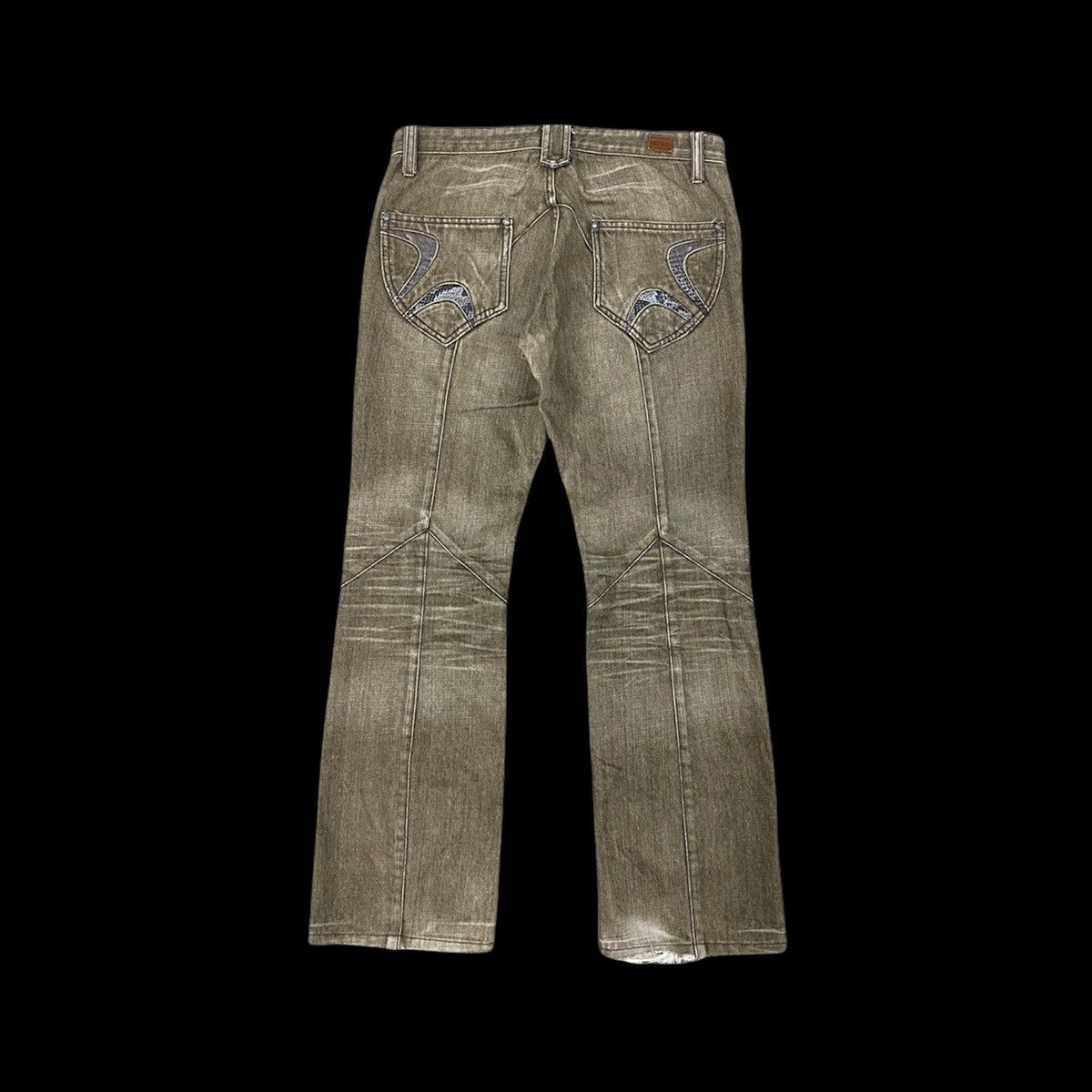 Japanese Brand DISTRESSED DENIM PANT ELABORATE COLLECTION by NICOLE FOR MEN Size US 31 - 2 Thumbnail