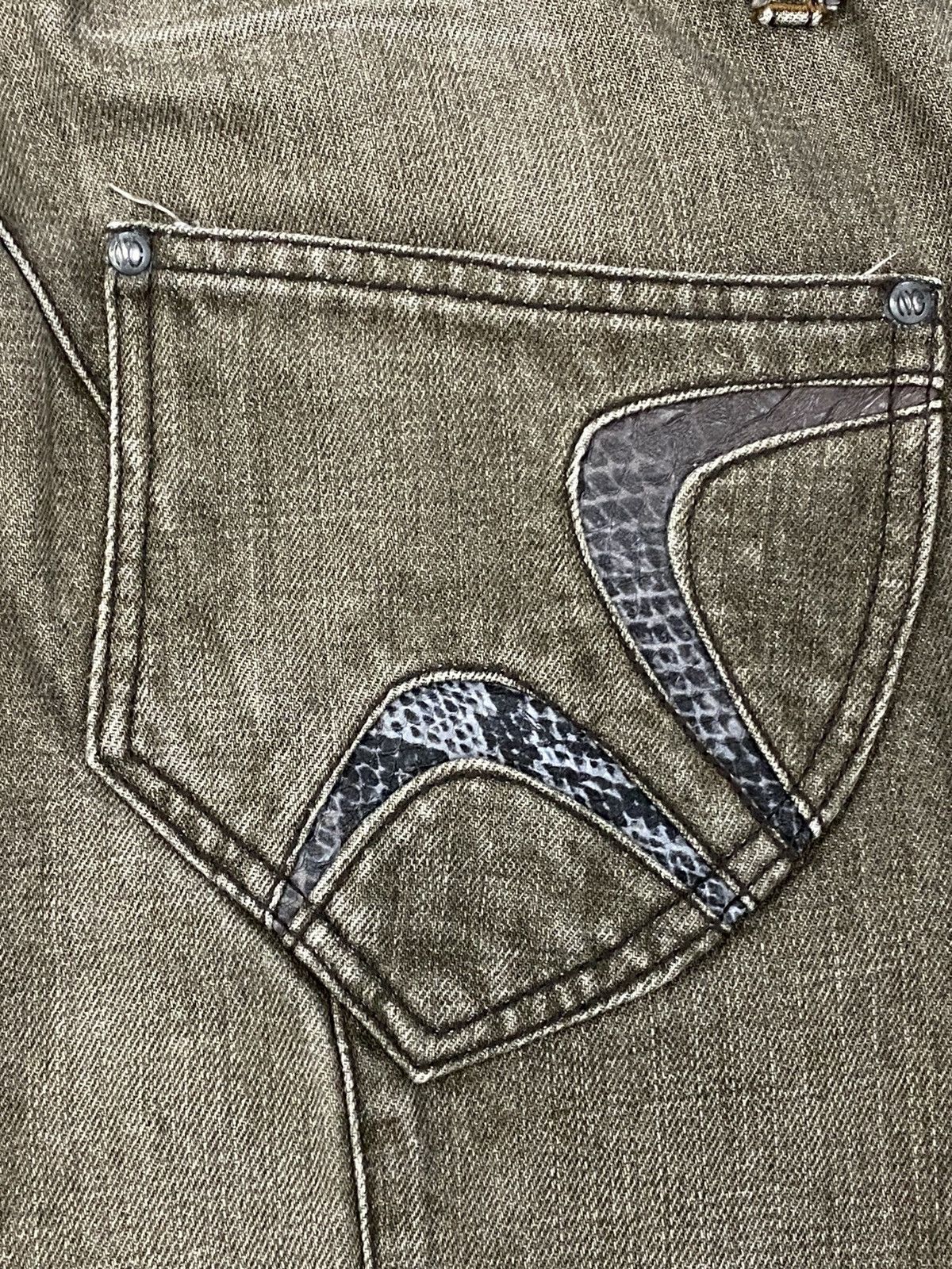 Japanese Brand DISTRESSED DENIM PANT ELABORATE COLLECTION by NICOLE FOR MEN Size US 31 - 8 Thumbnail