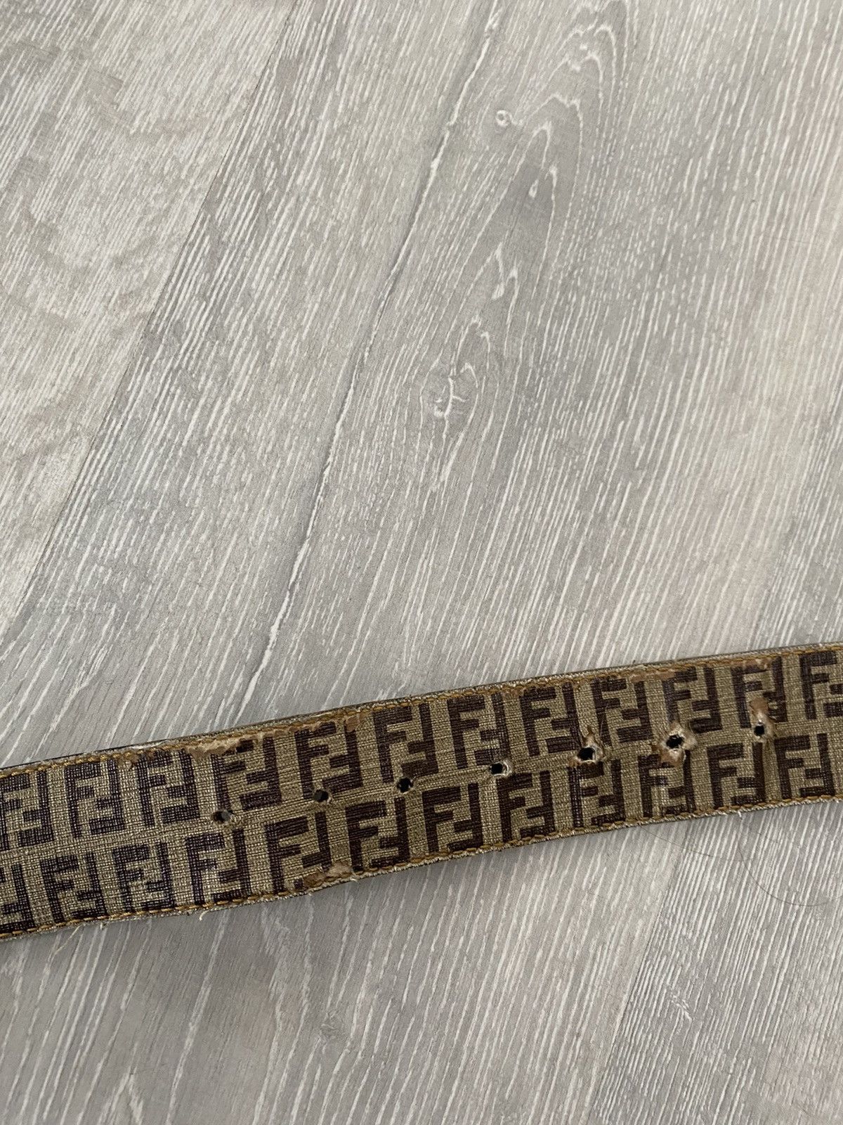Fendi Fendi brown belt monogram vintage big buckle Size 36 - 3 Thumbnail