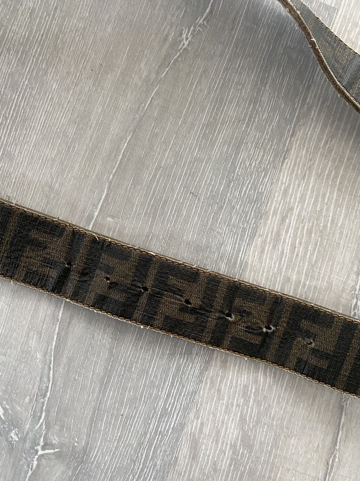 Fendi Fendi brown belt monogram vintage big buckle Size 36 - 4 Thumbnail