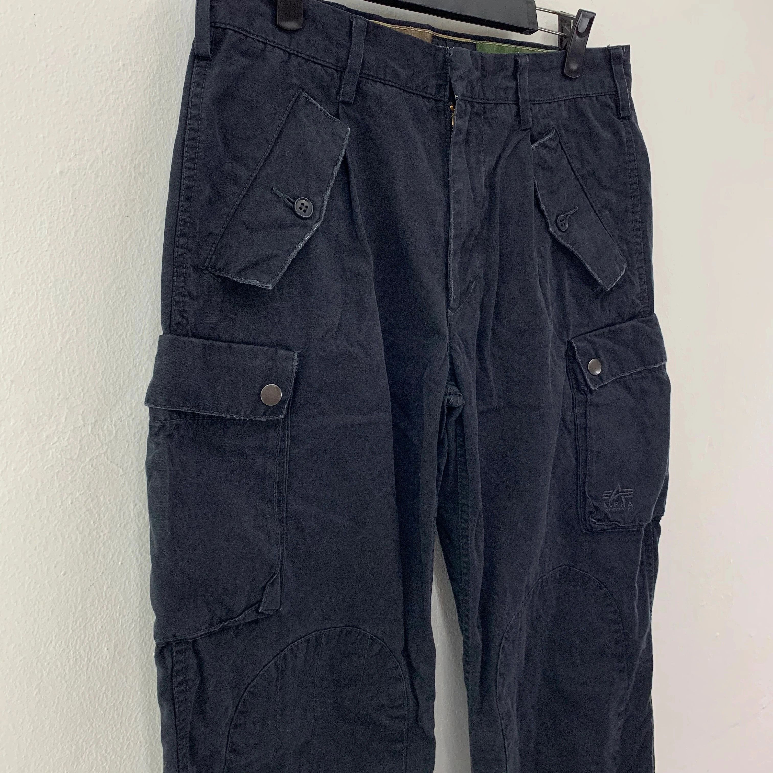 Alpha Industries × Japanese Brand Alpha Industries Cargo Pants Navy Blue size 30 - CP2011 Size US 30 / EU 46 - 6 Thumbnail