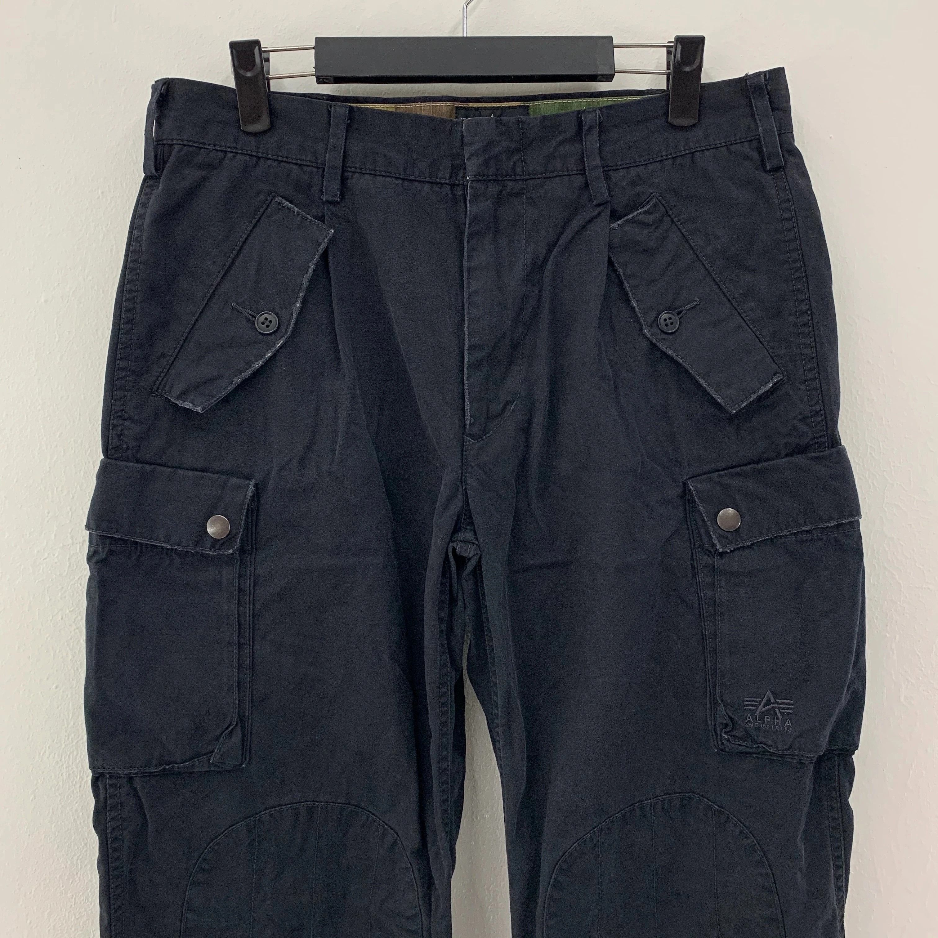 Alpha Industries × Japanese Brand Alpha Industries Cargo Pants Navy Blue size 30 - CP2011 Size US 30 / EU 46 - 3 Thumbnail