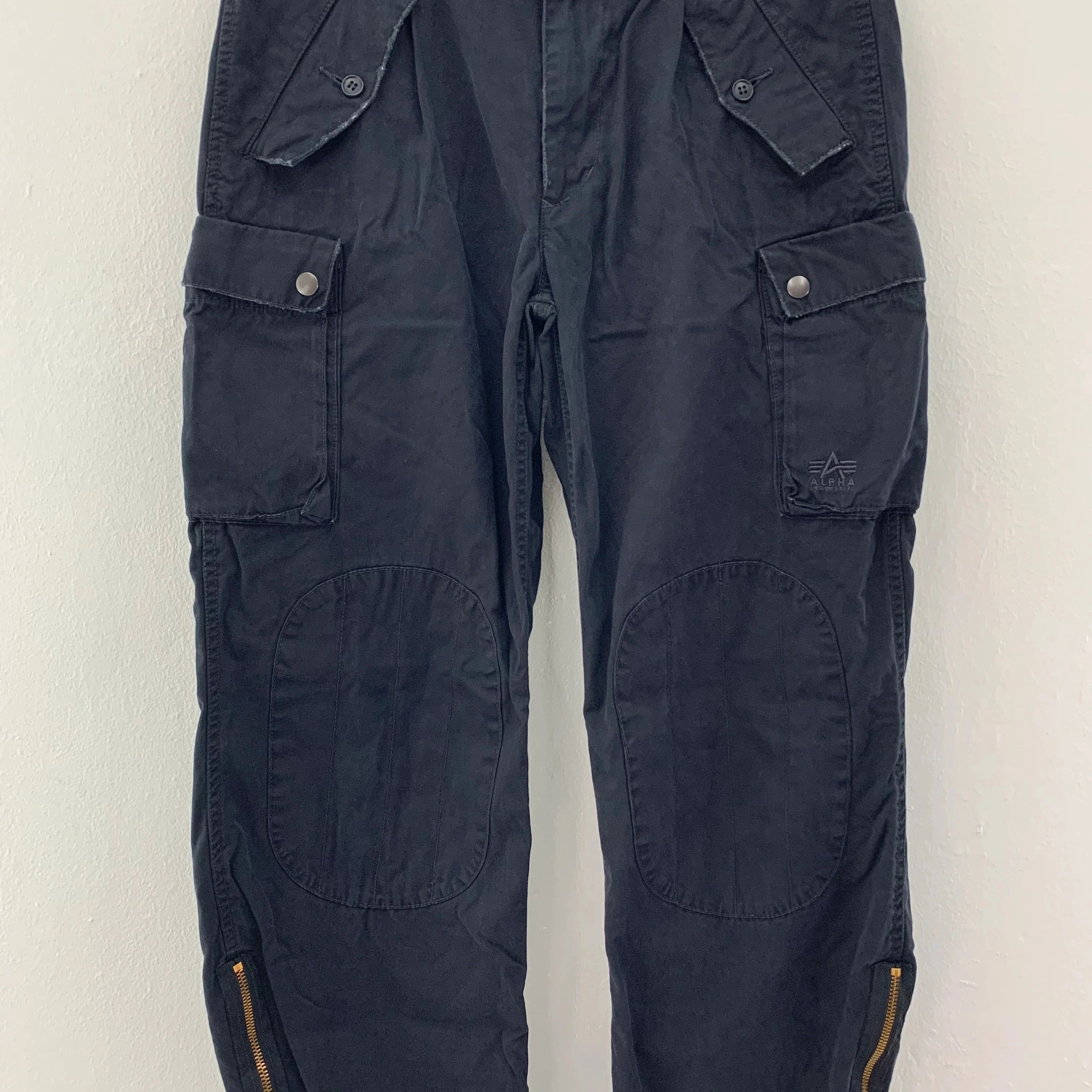 Alpha Industries × Japanese Brand Alpha Industries Cargo Pants Navy Blue size 30 - CP2011 Size US 30 / EU 46 - 4 Thumbnail