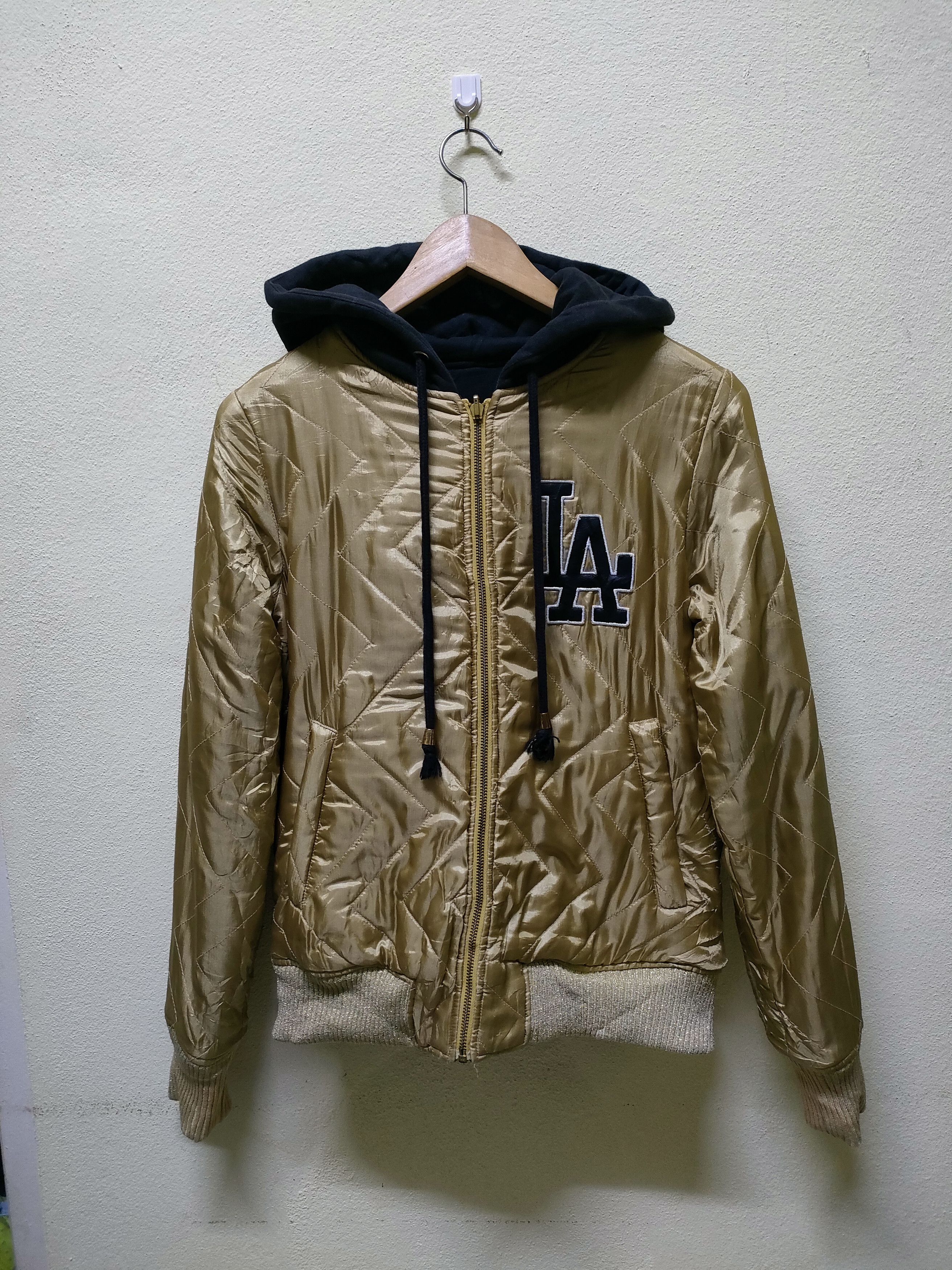 La Dodgers Gold Reversible Zipper Hoodie
