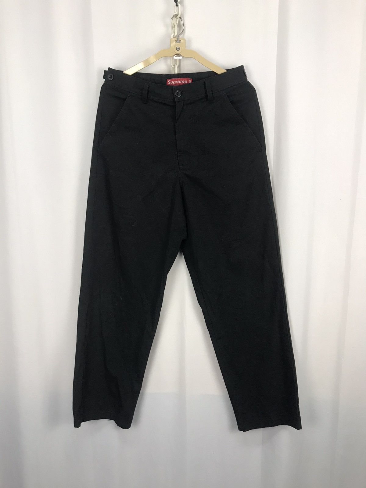 Supreme Supeme super black chinos pants Size US 30 / EU 46 - 13 Thumbnail