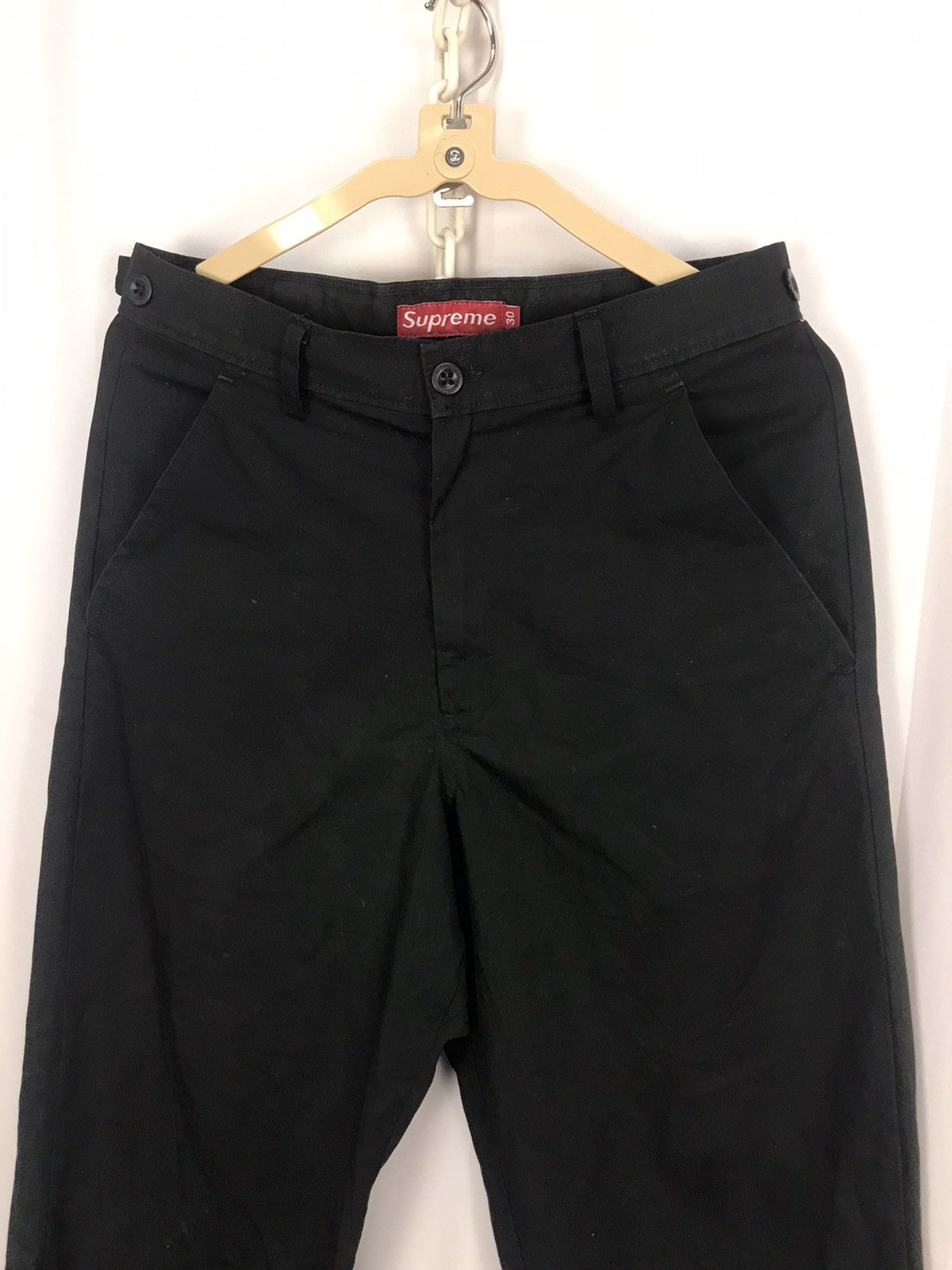 Supreme Supeme super black chinos pants Size US 30 / EU 46 - 8 Thumbnail
