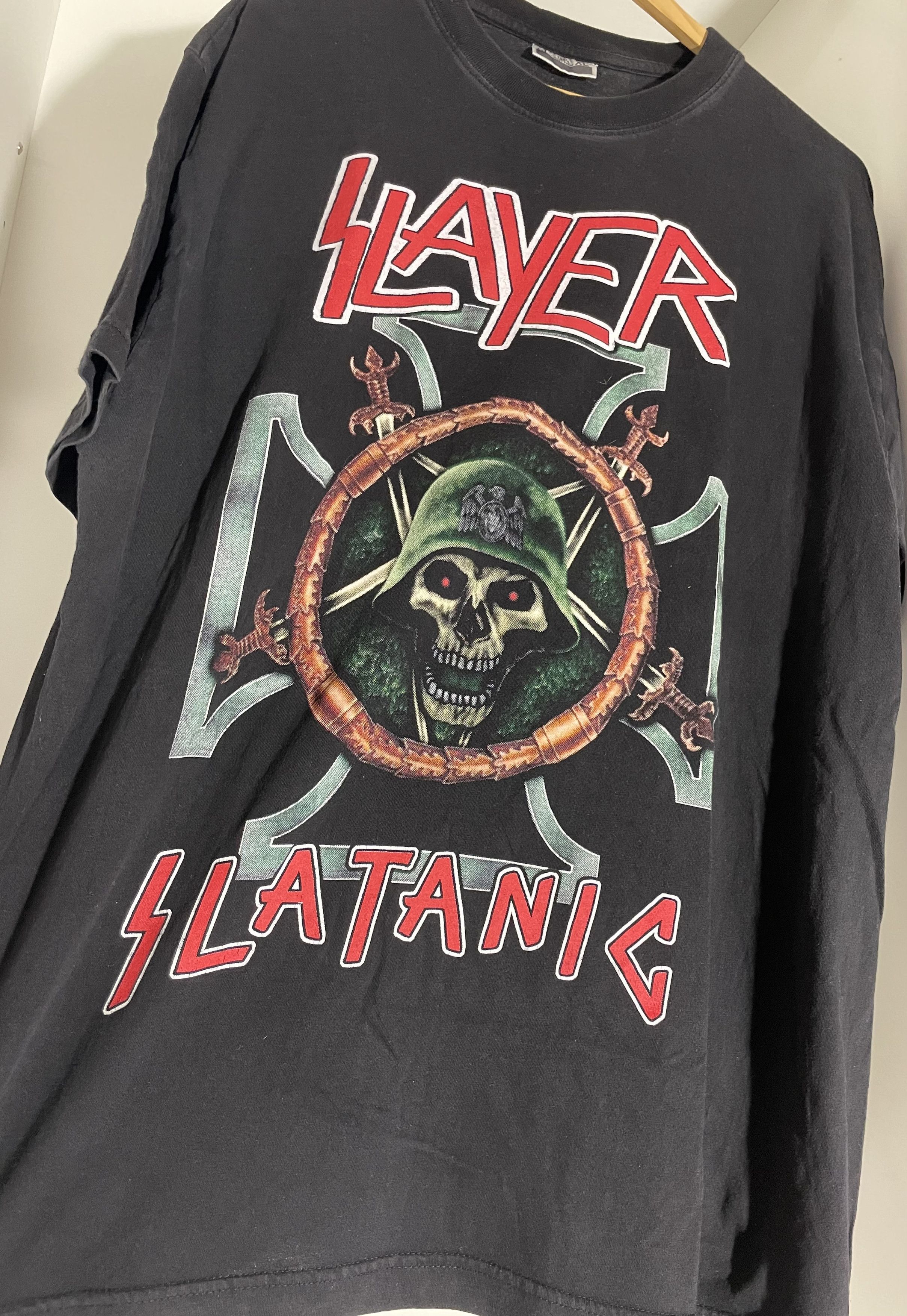 Band Tees Vintage Slayer Slatanic 90s shirt Size US XL / EU 56 / 4 - 3 Thumbnail
