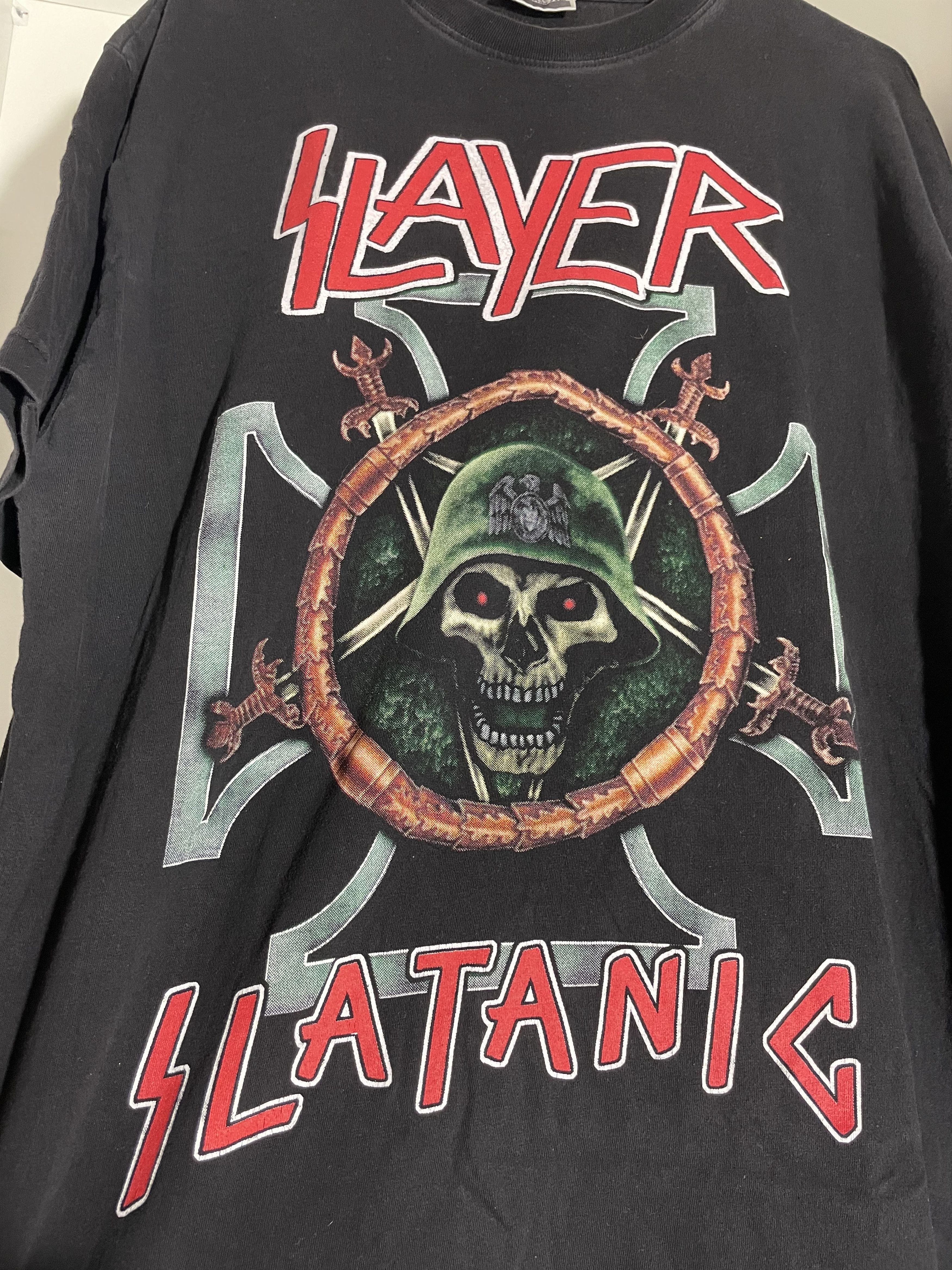 Band Tees Vintage Slayer Slatanic 90s shirt Size US XL / EU 56 / 4 - 4 Thumbnail