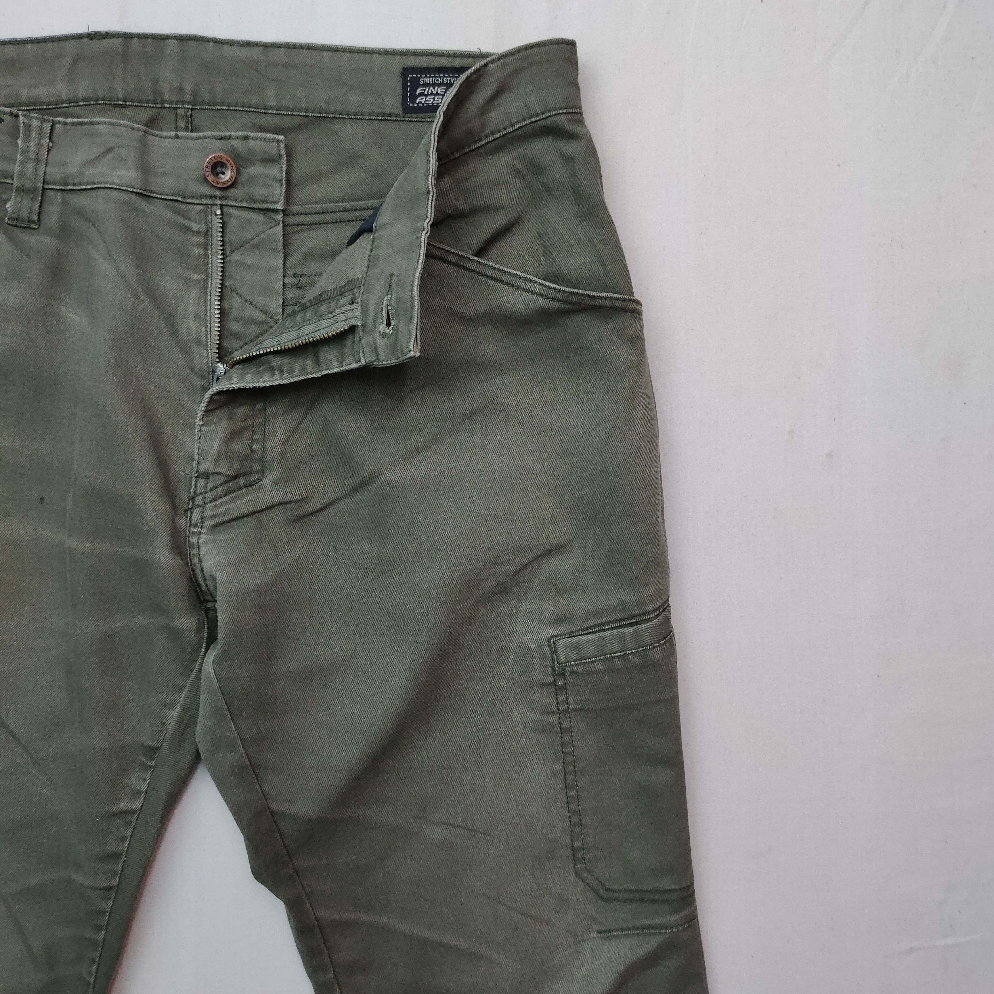 Japanese Brand Vintage FINE ASSIST Faded Trousers Cargo Pants Size US 35 - 8 Thumbnail