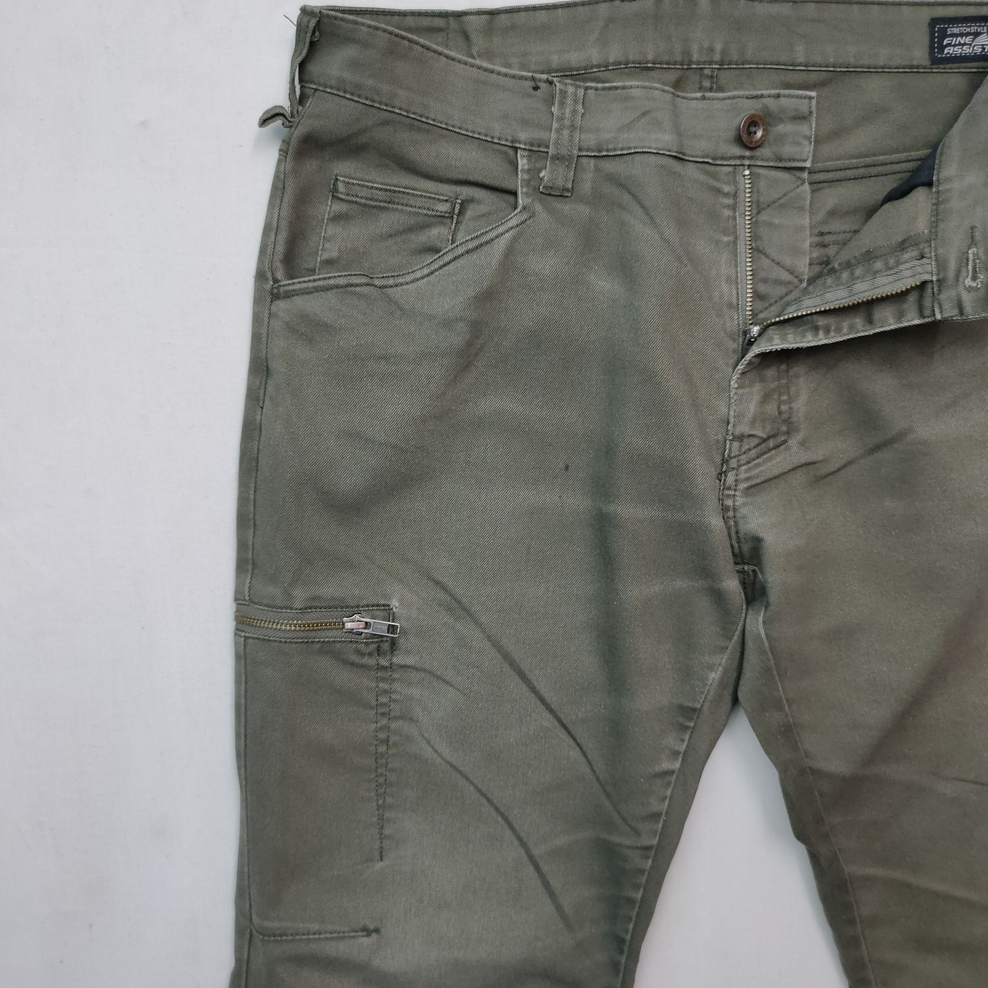 Japanese Brand Vintage FINE ASSIST Faded Trousers Cargo Pants Size US 35 - 7 Thumbnail