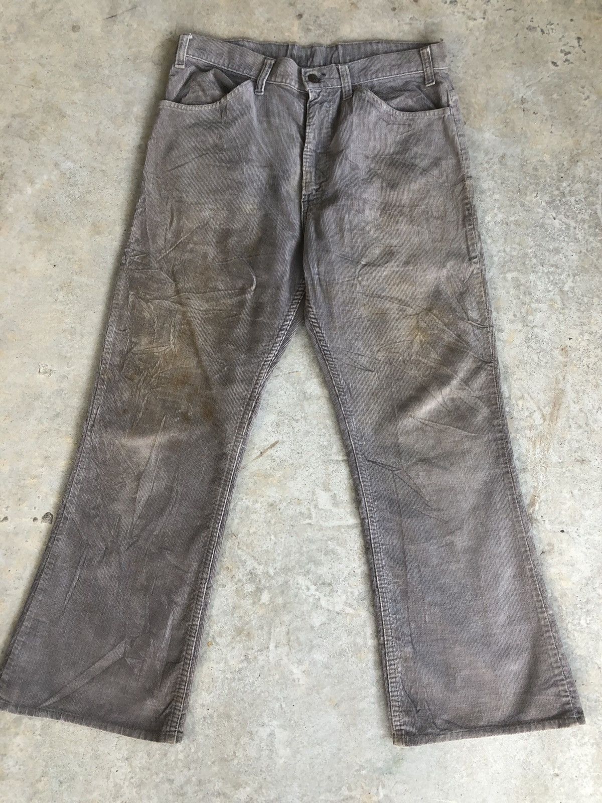If Six Was Nine Vintage 70’s Levi’s Flared Jeans Corduroy 646 Size US 33 - 1 Thumbnail