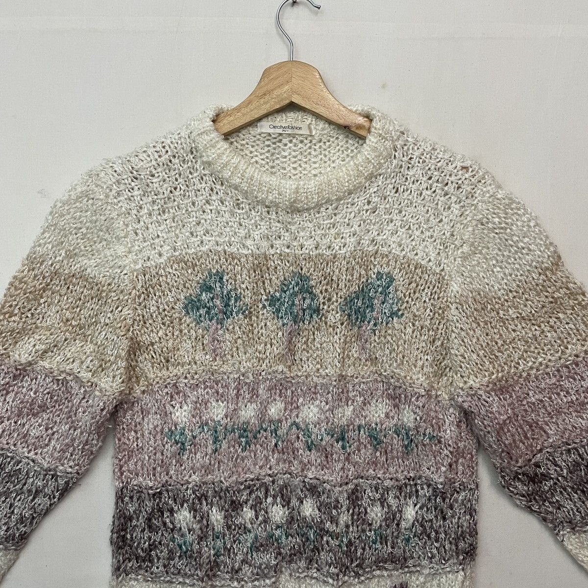 Aran Isles Knitwear Vintage CREATIVE FASHION Art Knitwear Sweater Jumper Size US S / EU 44-46 / 1 - 2 Thumbnail
