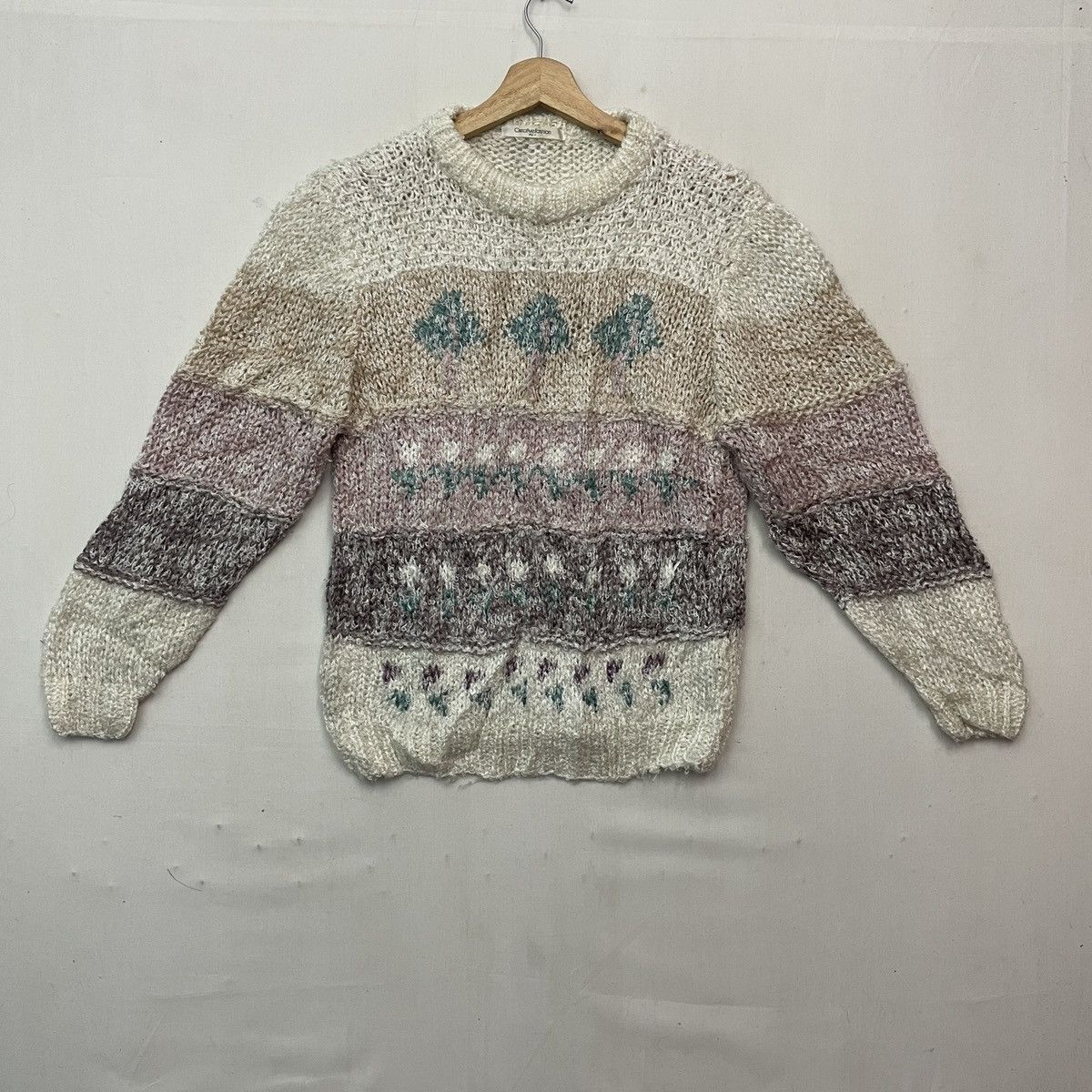 Aran Isles Knitwear Vintage CREATIVE FASHION Art Knitwear Sweater Jumper Size US S / EU 44-46 / 1 - 1 Thumbnail