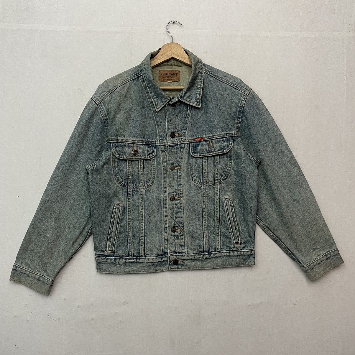 Vintage Vintage‼️ GLHEART Faded Button Ups Denim Jacket Size US M / EU 48-50 / 2 - 1 Thumbnail