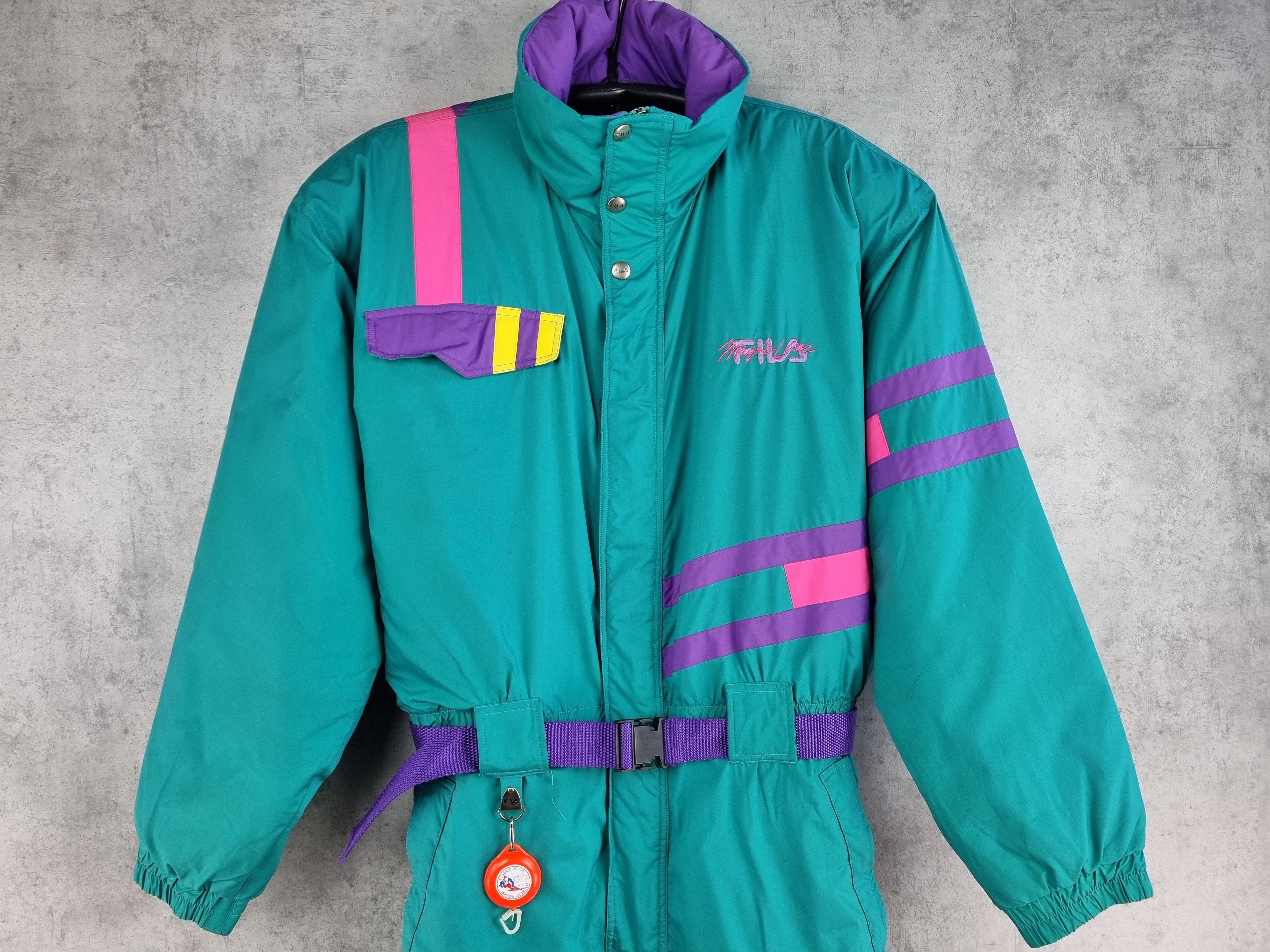 Fila × Vintage 🎿 Fila Magic Line Heavy Hooded Nylon Jumpsuit Size US 34 / EU 50 - 3 Thumbnail