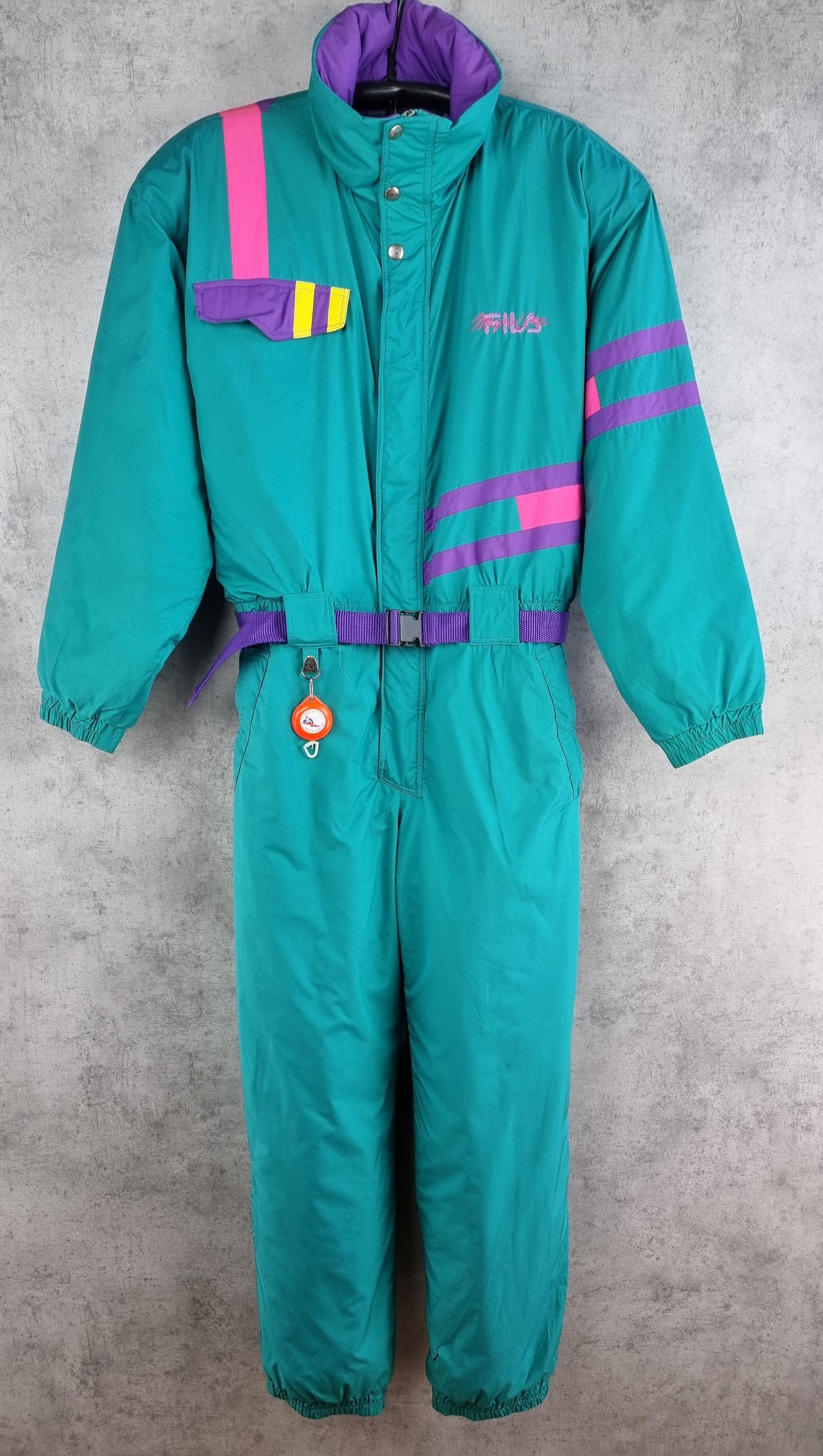 Fila × Vintage 🎿 Fila Magic Line Heavy Hooded Nylon Jumpsuit Size US 34 / EU 50 - 22 Thumbnail