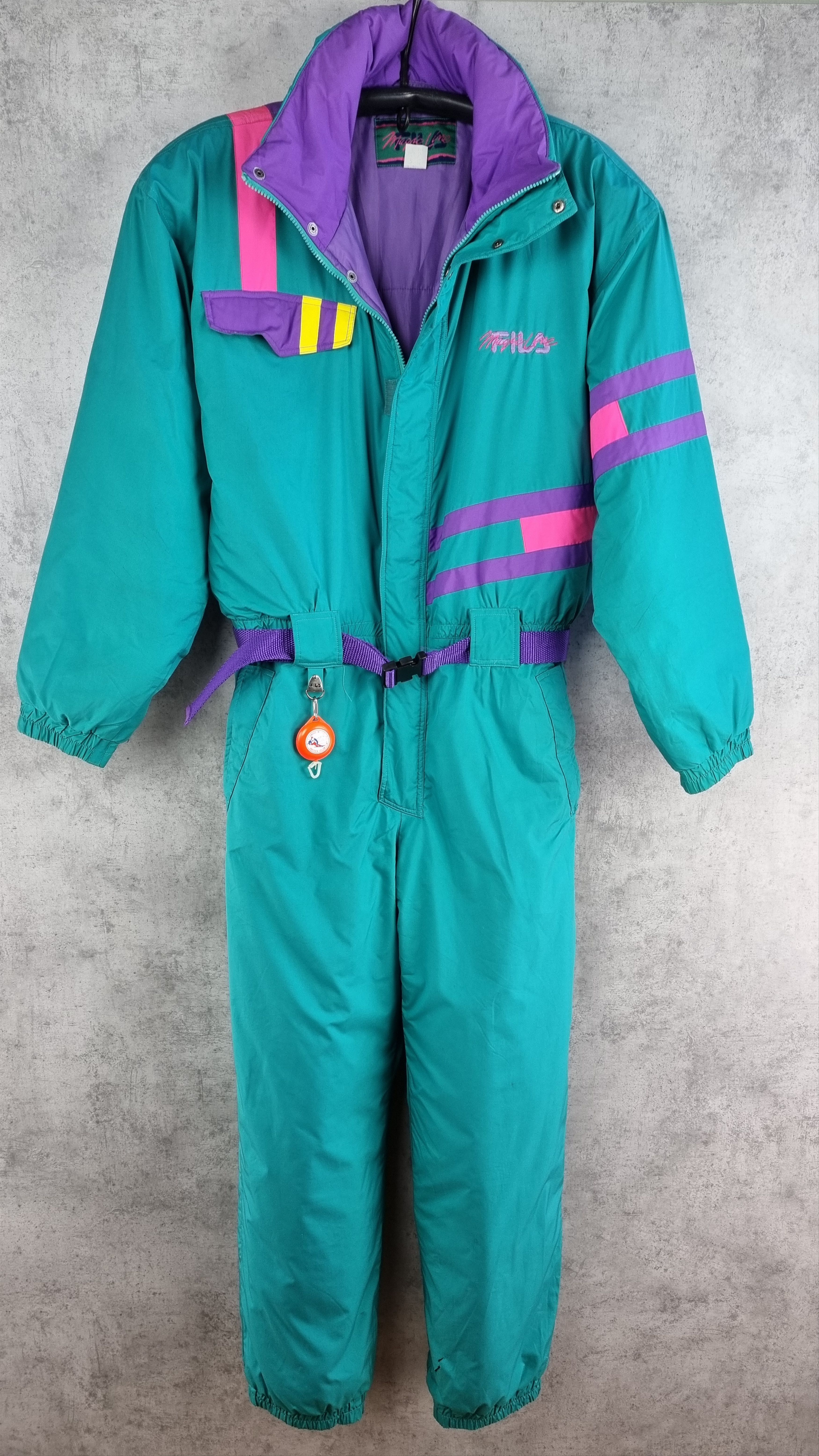 Fila × Vintage 🎿 Fila Magic Line Heavy Hooded Nylon Jumpsuit Size US 34 / EU 50 - 7 Thumbnail