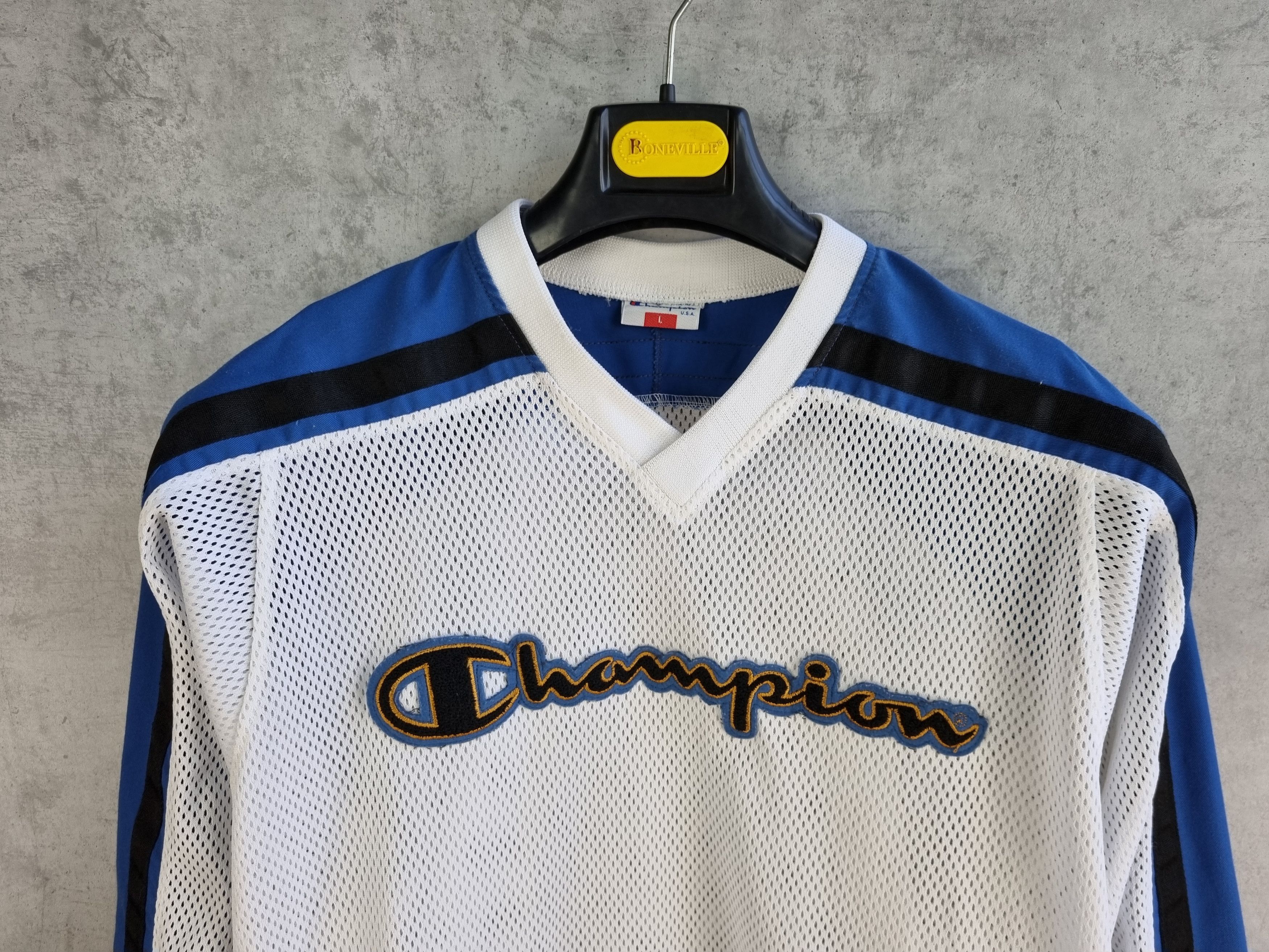 Champion × Vintage 90s Champion Big Embroidered Logo Hockey Jersey Rare Size US L / EU 52-54 / 3 - 4 Thumbnail