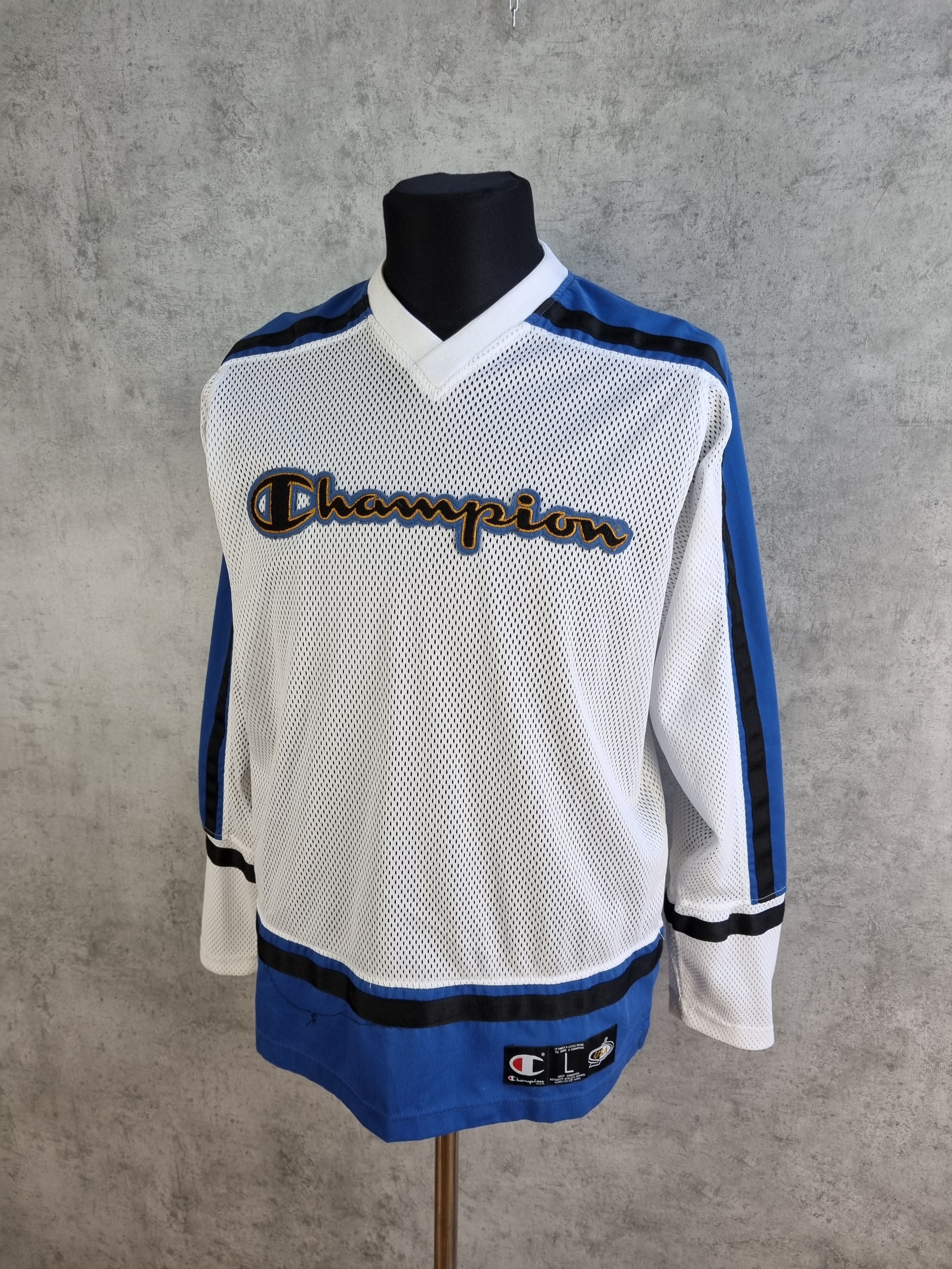 Champion × Vintage 90s Champion Big Embroidered Logo Hockey Jersey Rare Size US L / EU 52-54 / 3 - 9 Thumbnail