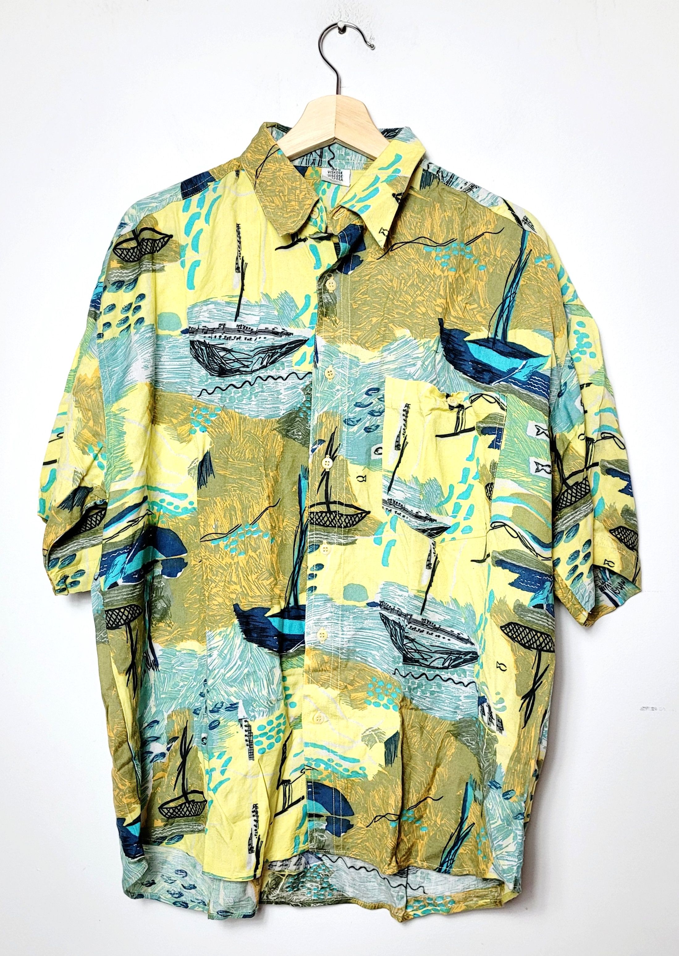 Vintage Vintage Hawaii Hawaiian Bowling Shirt Size US XL / EU 56 / 4 - 1 Thumbnail