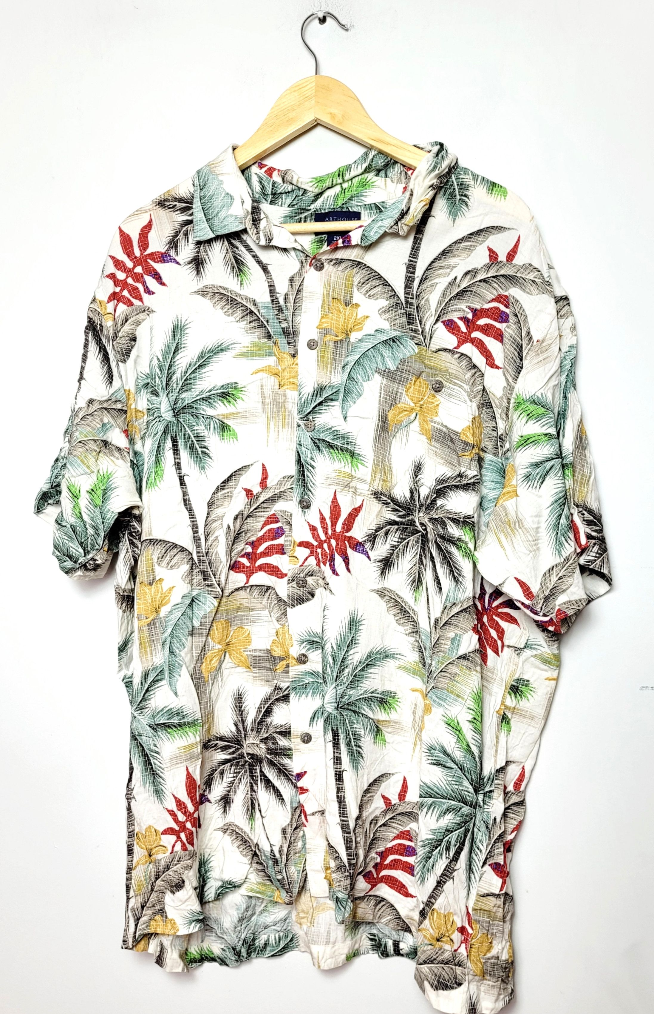 Vintage Hawaiian Hawaii Floral Shirt Summer Vibes Tyler The Creator Size US XXL / EU 58 / 5 - 1 Thumbnail