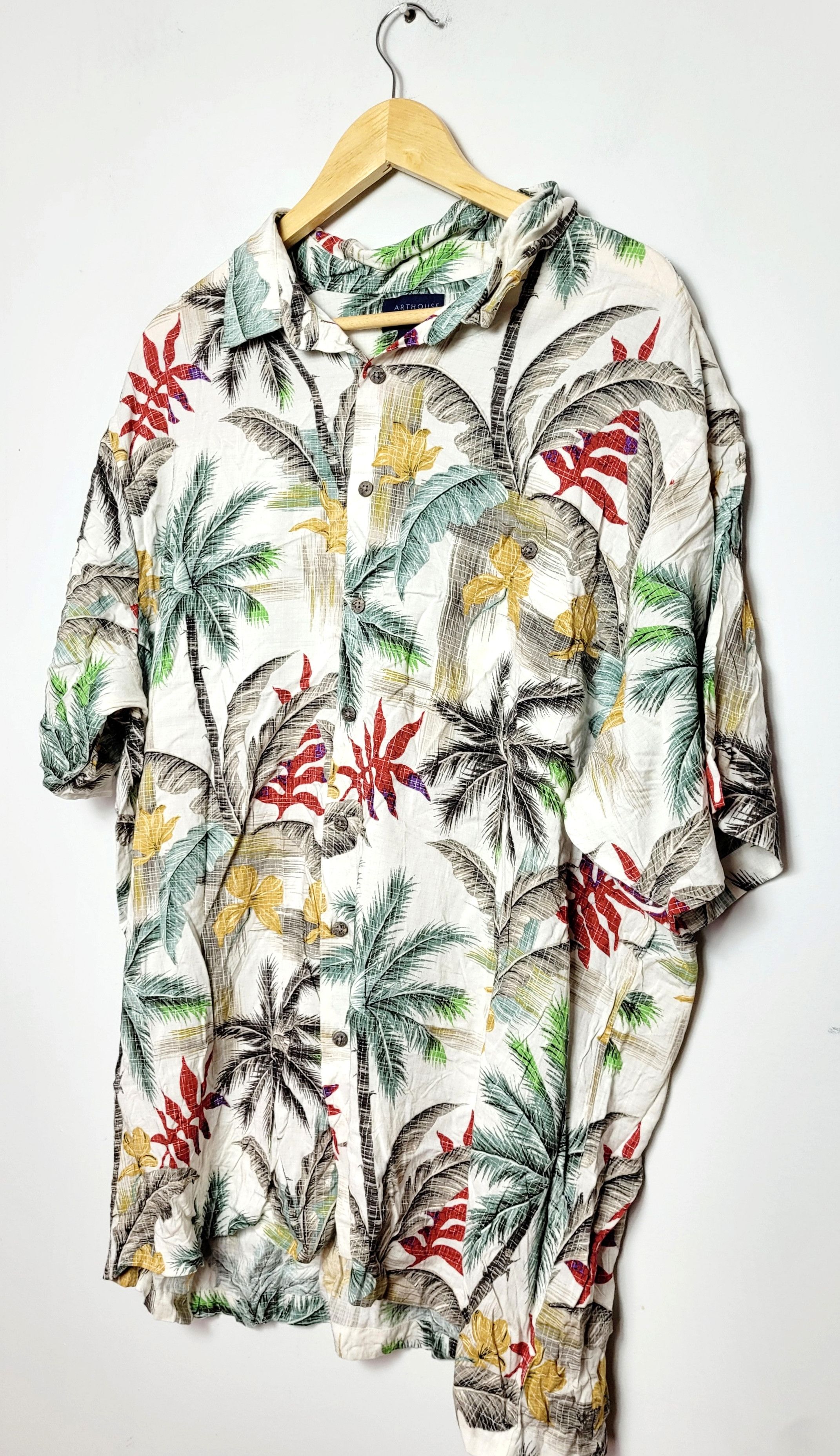 Vintage Hawaiian Hawaii Floral Shirt Summer Vibes Tyler The Creator Size US XXL / EU 58 / 5 - 2 Thumbnail