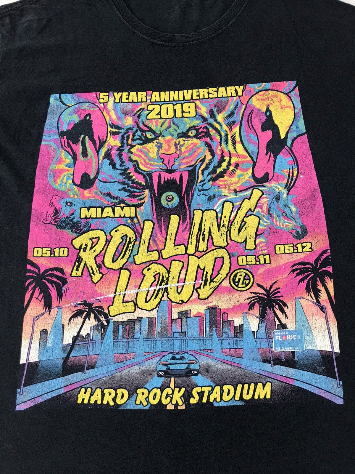Rap Tees 5 Year Anniversary Miami Rolling Loud 2019 List Up Tour Tees Size US XL / EU 56 / 4 - 4 Thumbnail