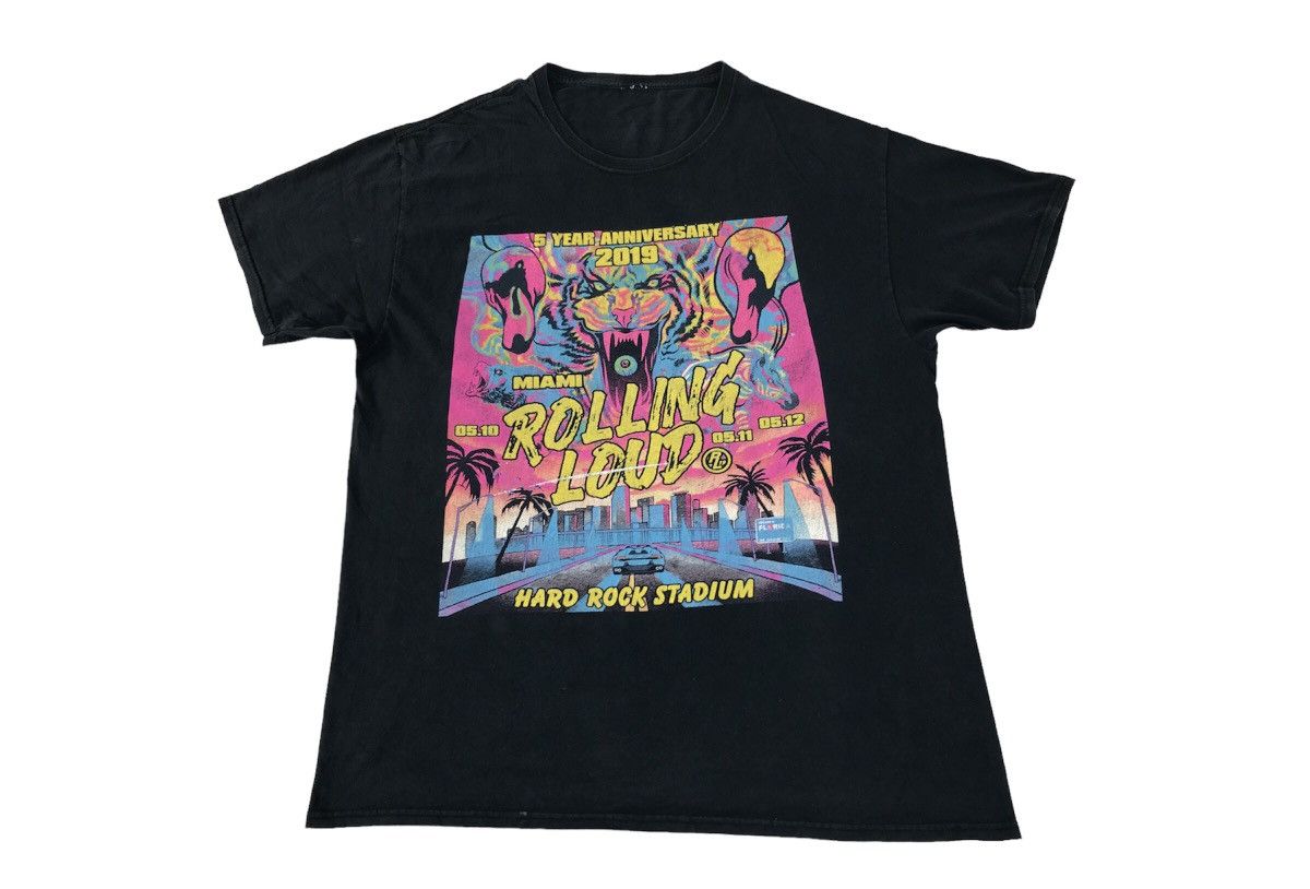 Rap Tees 5 Year Anniversary Miami Rolling Loud 2019 List Up Tour Tees Size US XL / EU 56 / 4 - 1 Thumbnail