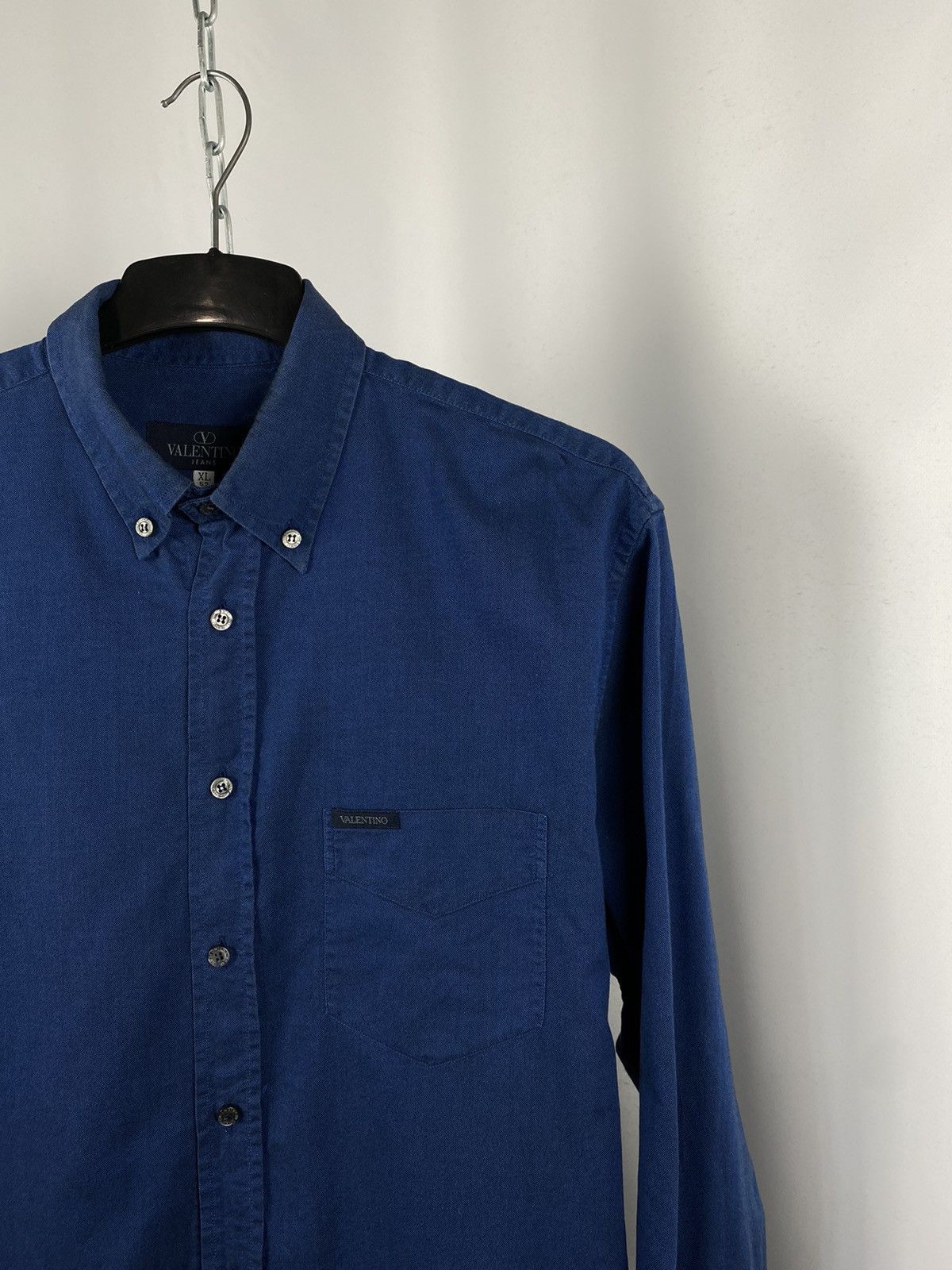 Valentino Valentino shirt long sleeve blue vintage luxury size XL Size US XL / EU 56 / 4 - 2 Thumbnail