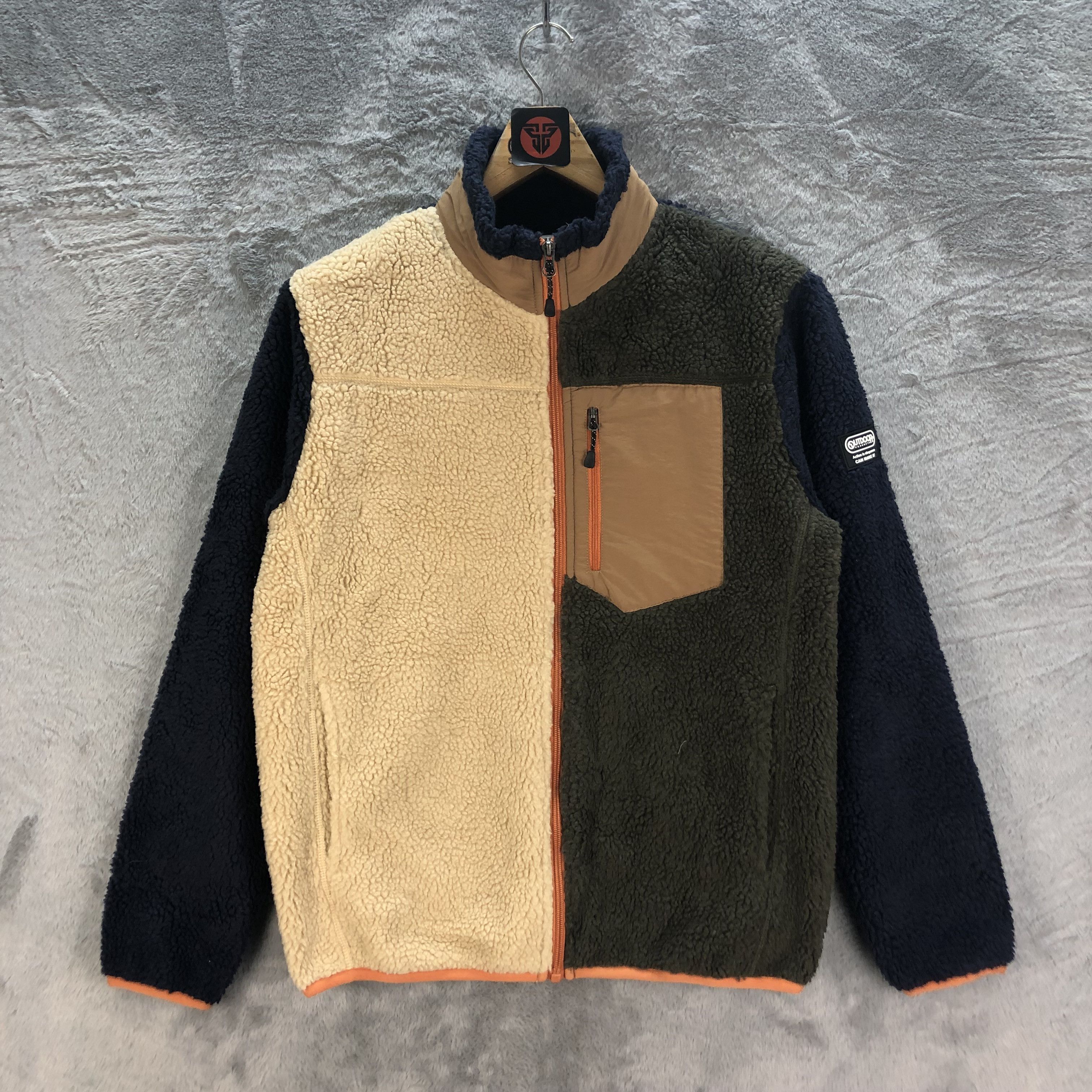Japanese Brand OUTDOOR MULTICOLOR DEEP PILE FLEECE #6550-73 Size US M / EU 48-50 / 2 - 1 Thumbnail