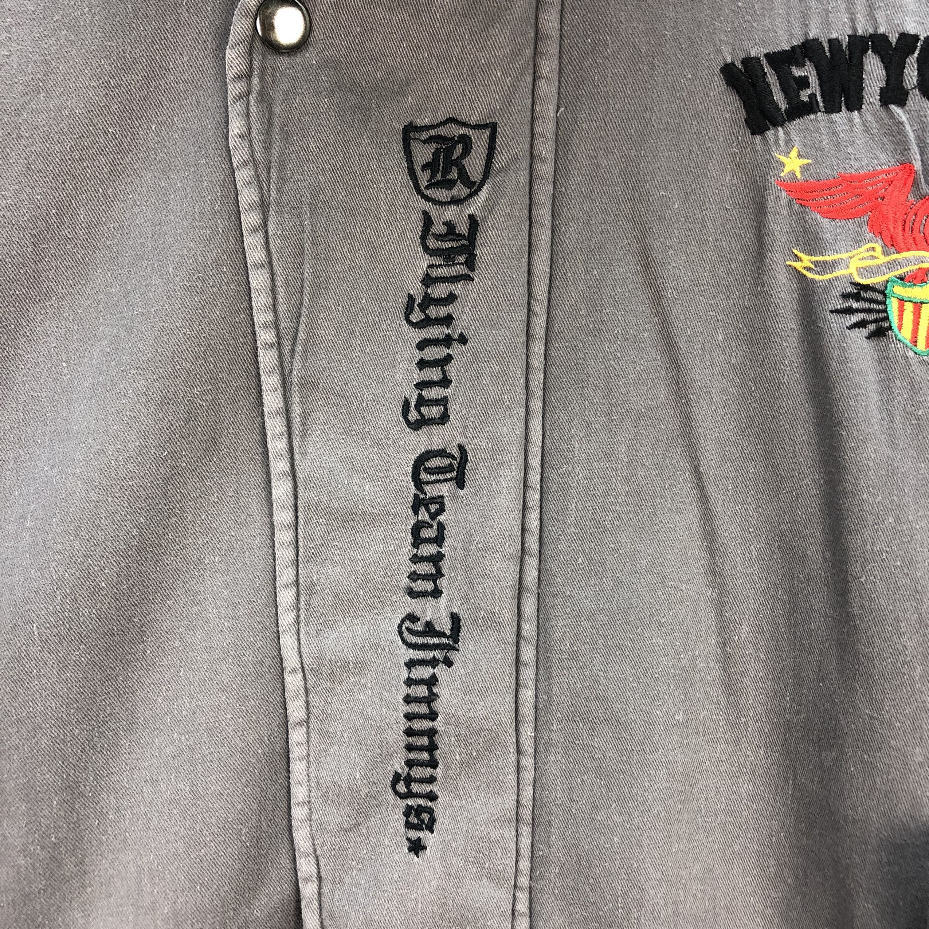 Japanese Brand FLYING TEAM JIMMY NEW YORK CITY SHEARLING JACKET #6570-74 Size US S / EU 44-46 / 1 - 6 Thumbnail