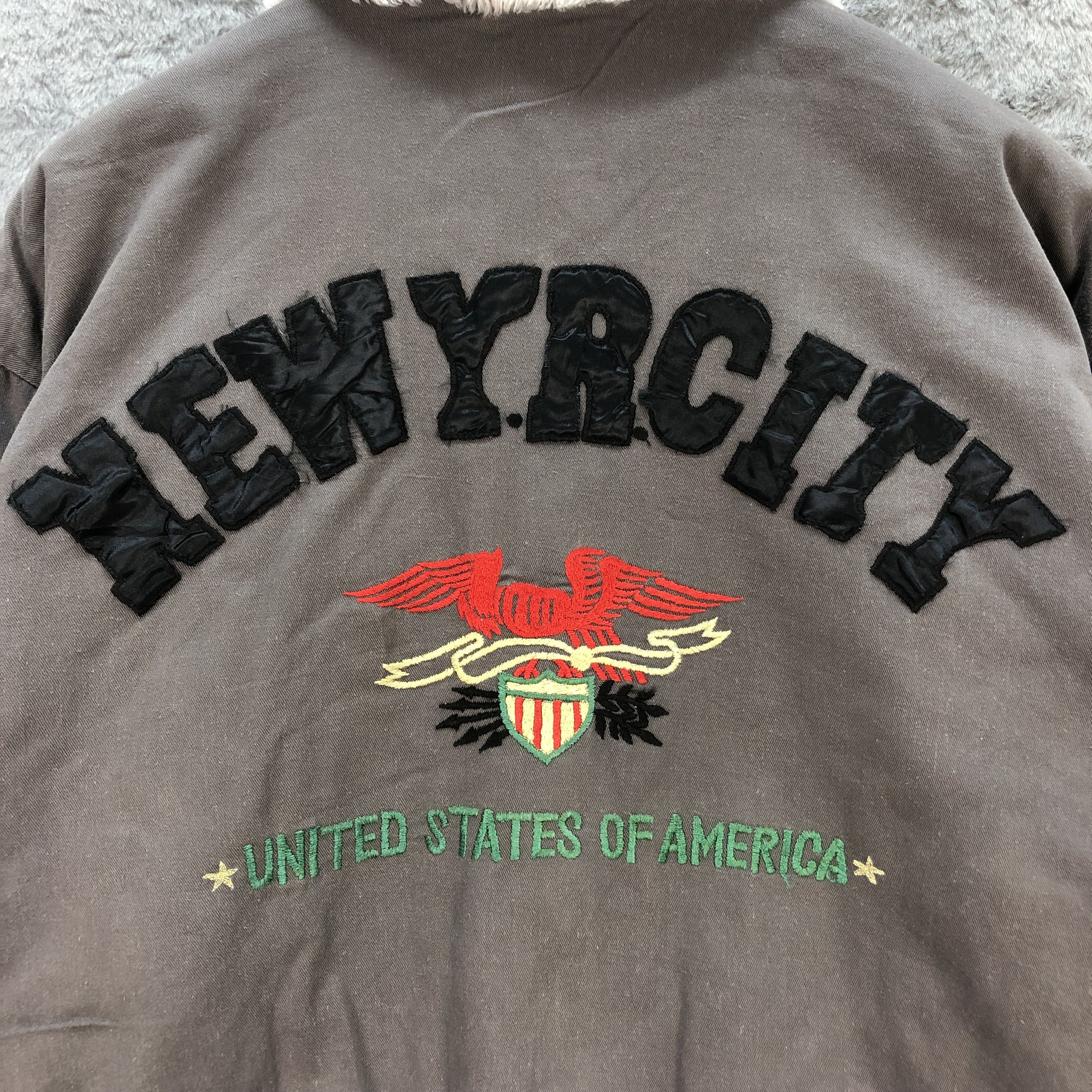 Japanese Brand FLYING TEAM JIMMY NEW YORK CITY SHEARLING JACKET #6570-74 Size US S / EU 44-46 / 1 - 2 Thumbnail