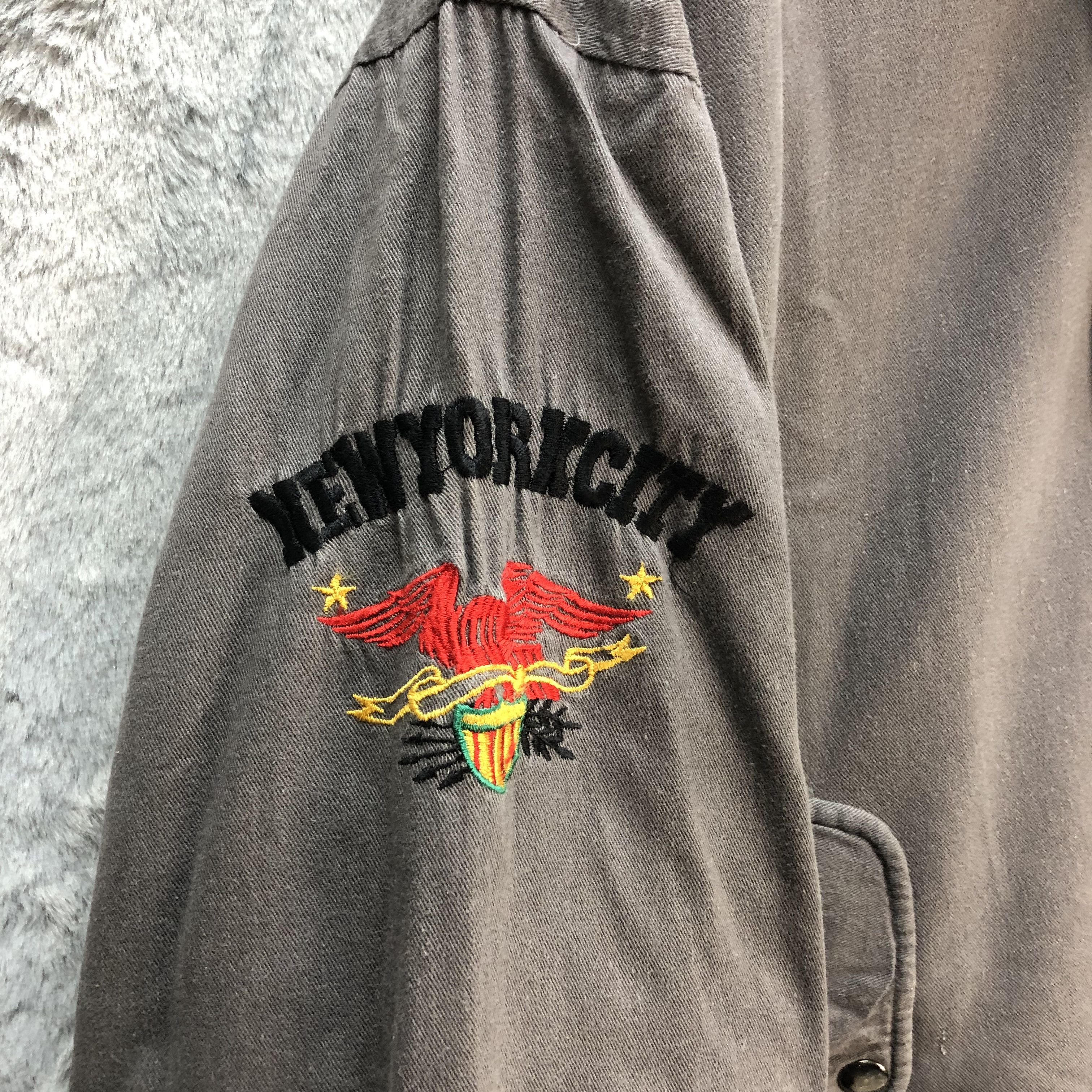 Japanese Brand FLYING TEAM JIMMY NEW YORK CITY SHEARLING JACKET #6570-74 Size US S / EU 44-46 / 1 - 9 Thumbnail