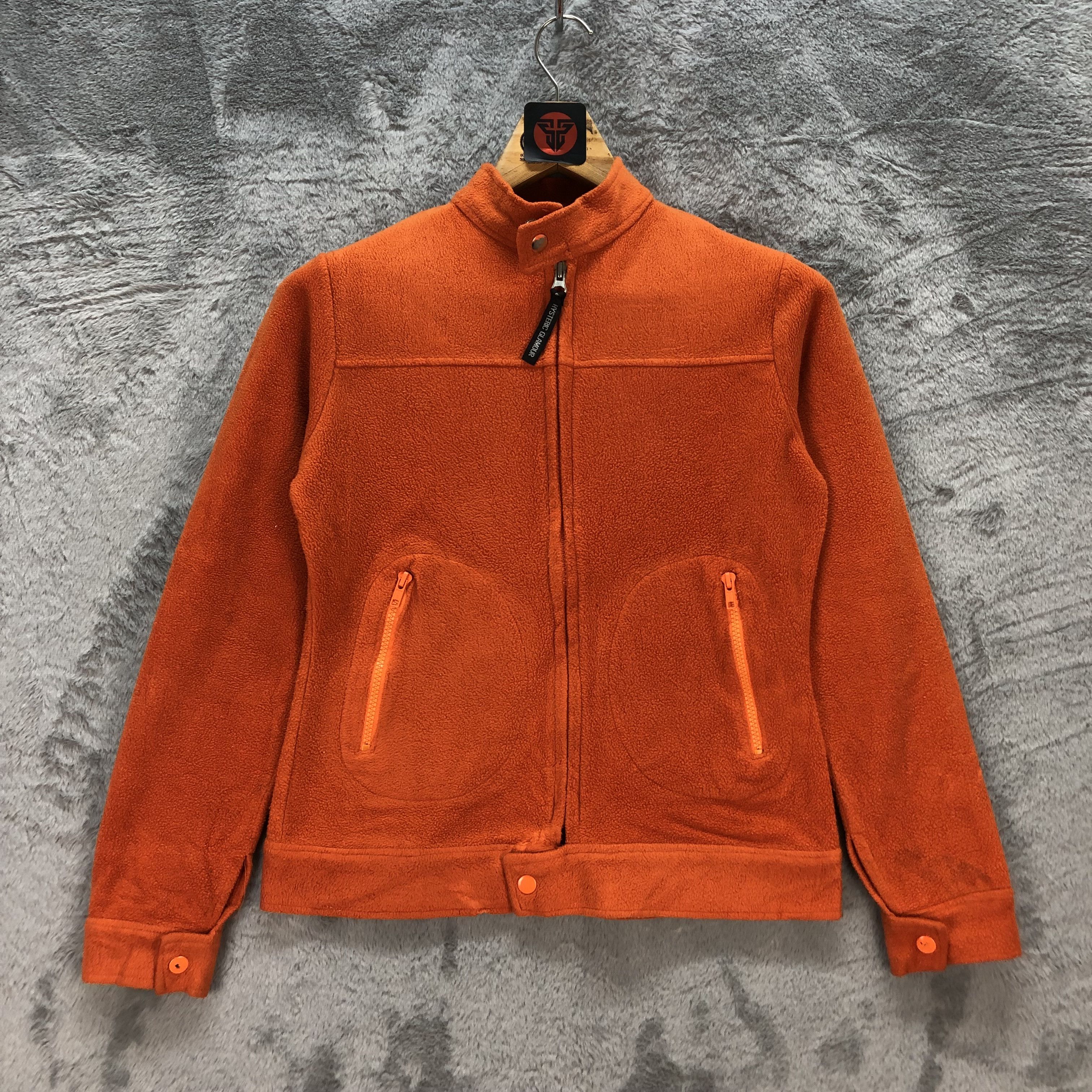 Hysteric Glamour HYSTERIC GLAMOUR ORANGE FLEECE CROPPED JACKET #6579-75 Size XS / US 0-2 / IT 36-38 - 1 Thumbnail